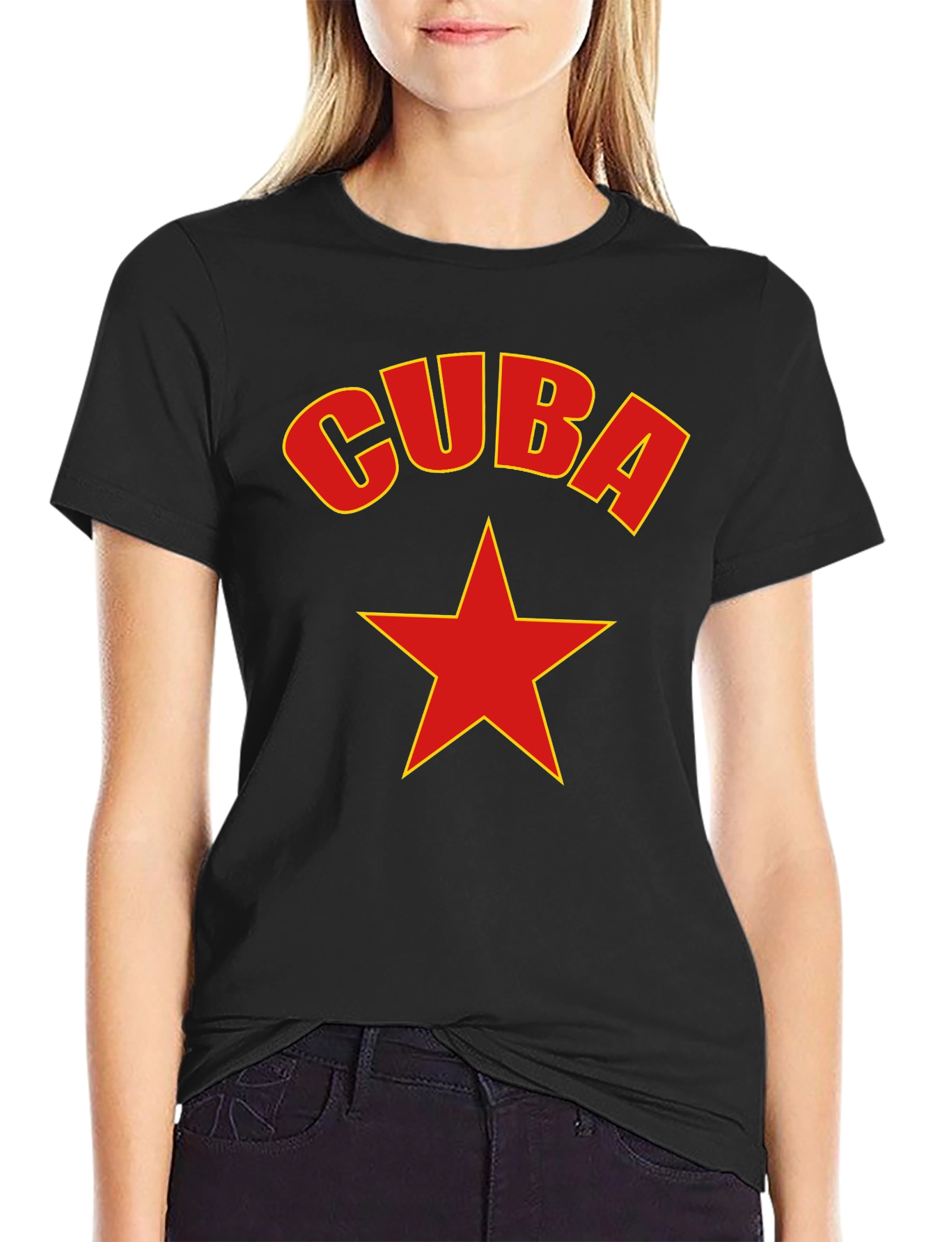 Cuba Star Graphic Tee - Black