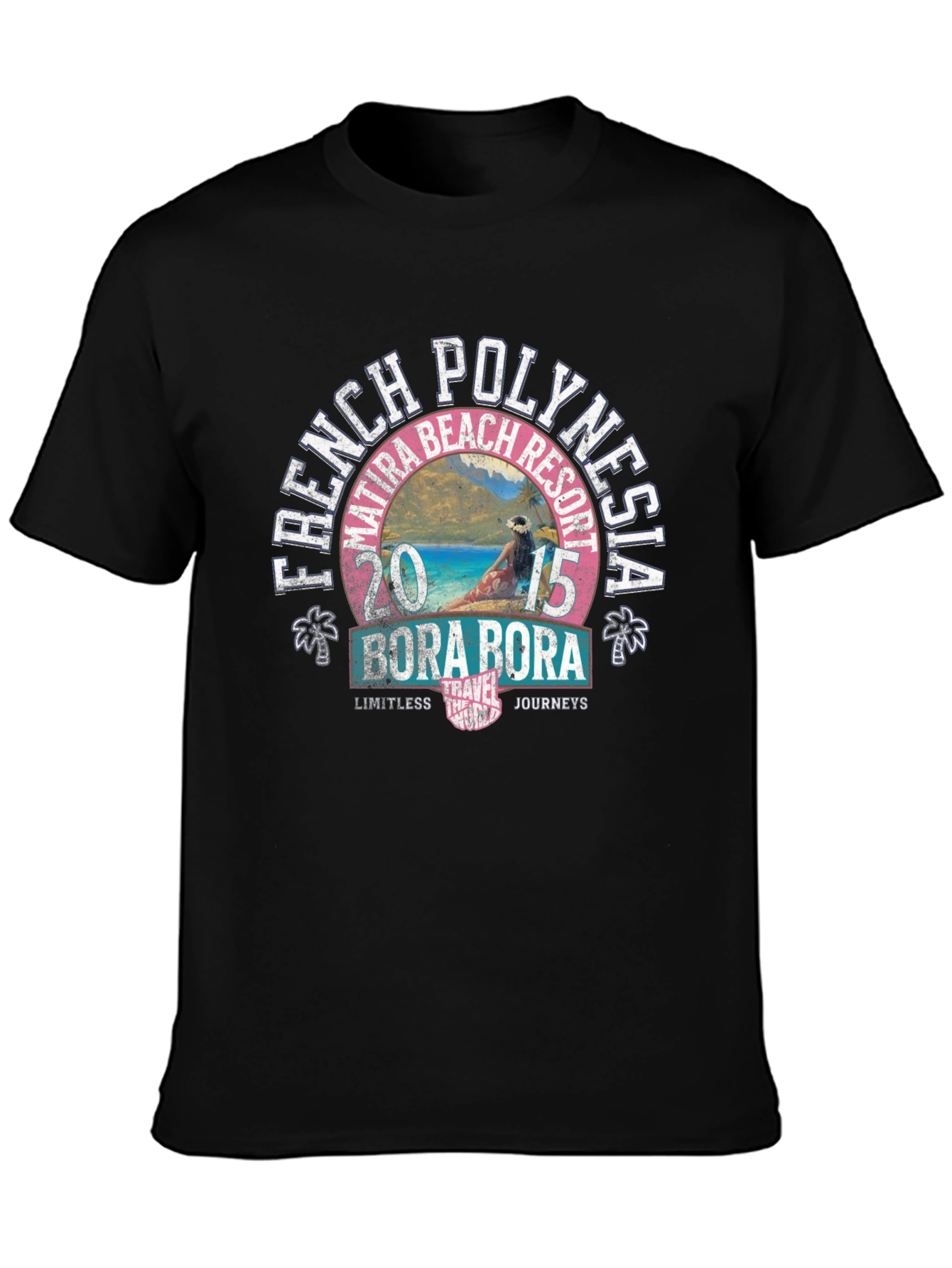 French Polynesia Bora Bora 2015 Black T-Shirt