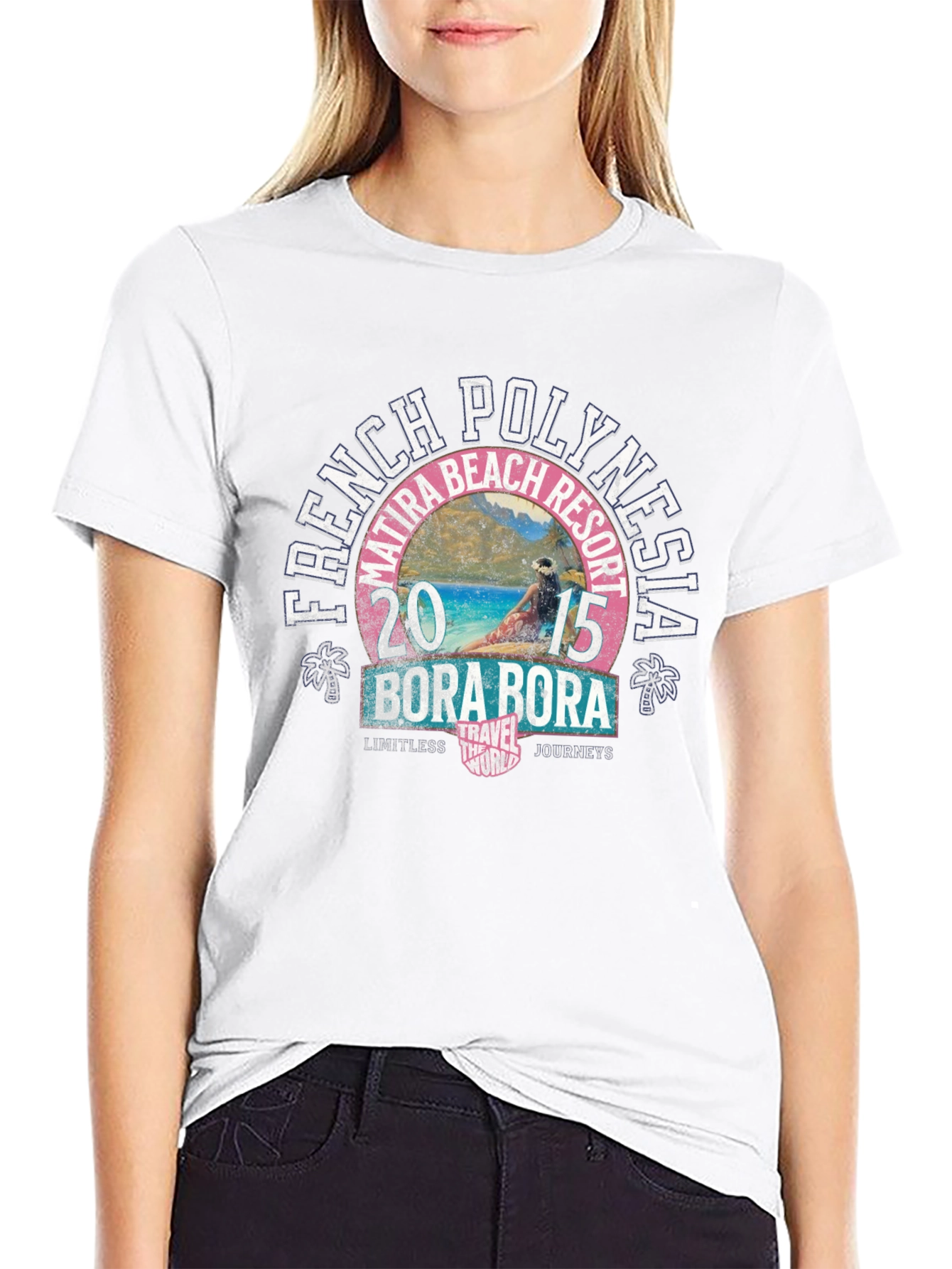 French Polynesia Bora Bora 2015 Black T-Shirt