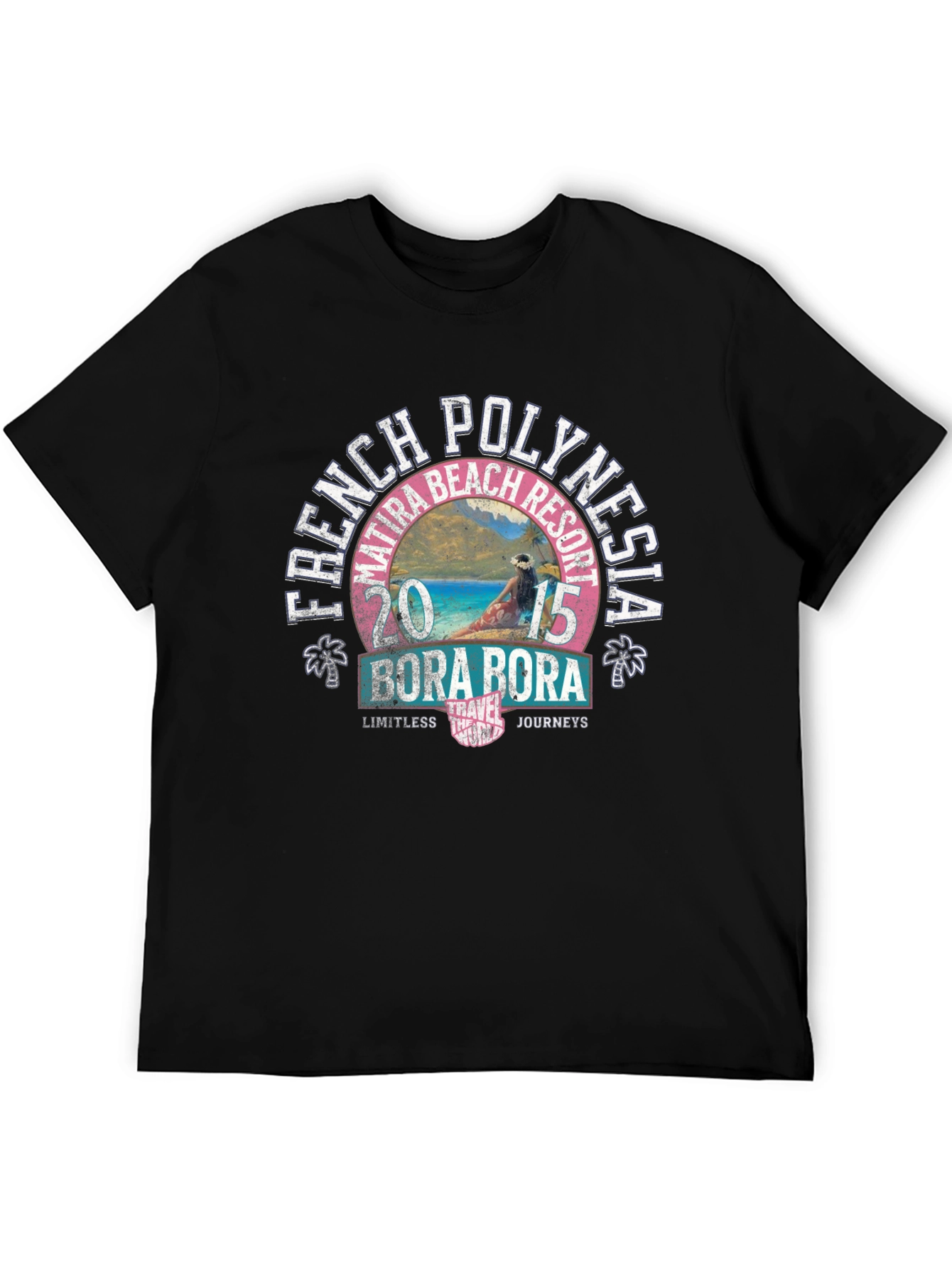 French Polynesia Bora Bora 2015 Black T-Shirt