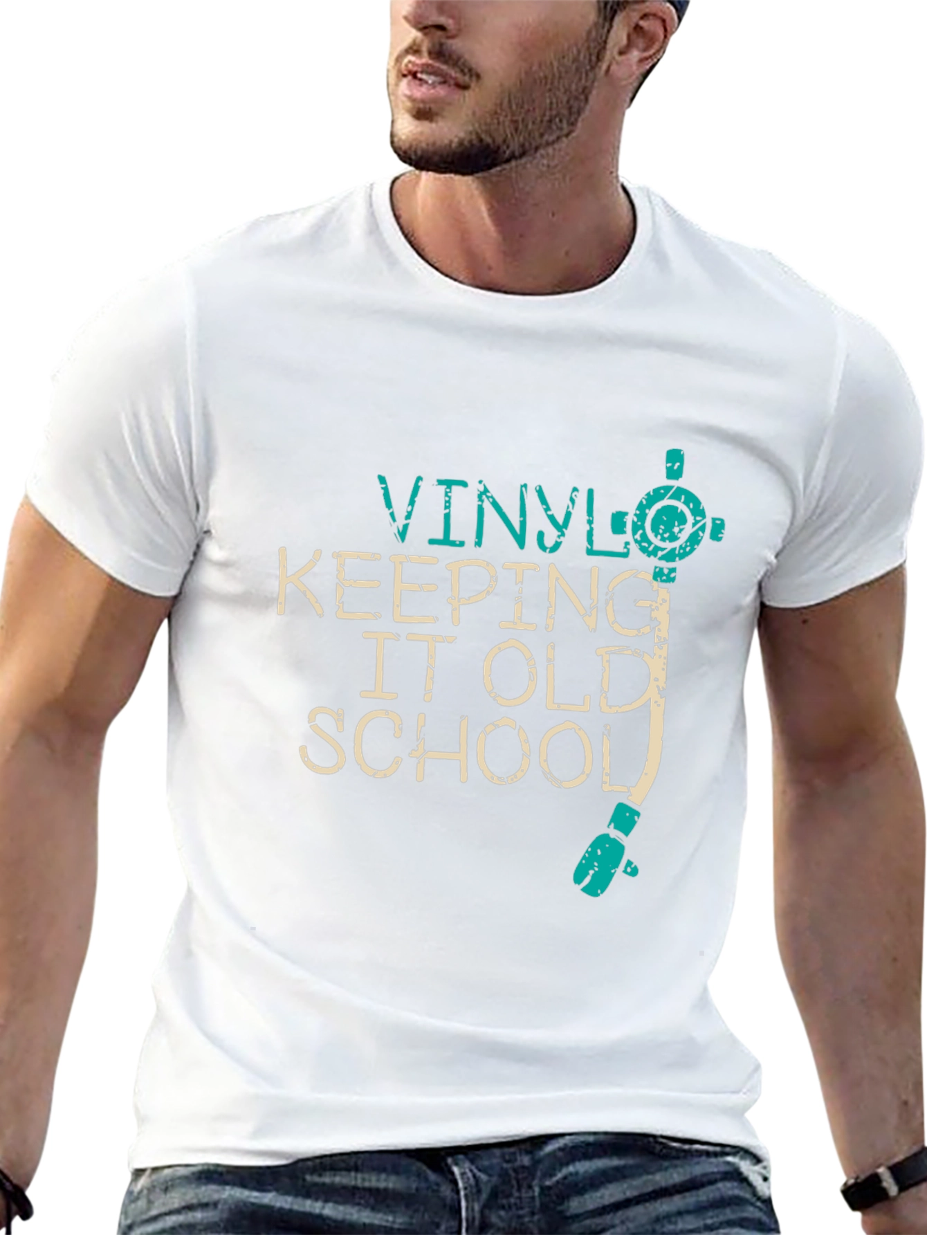 Vinyl Keeping It Old School Black T-Shirt