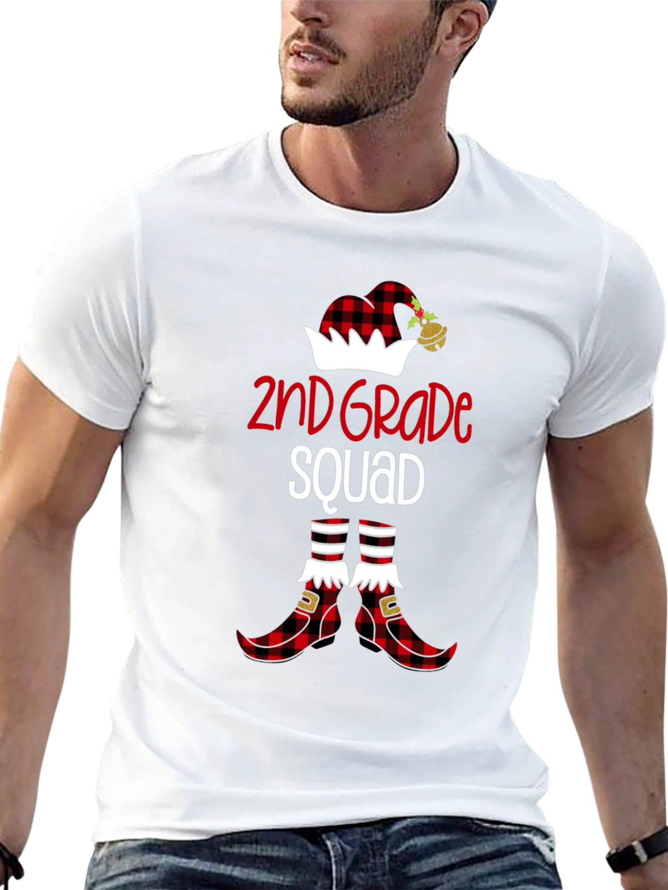 2nd Grade Squad Christmas Elf T-Shirt