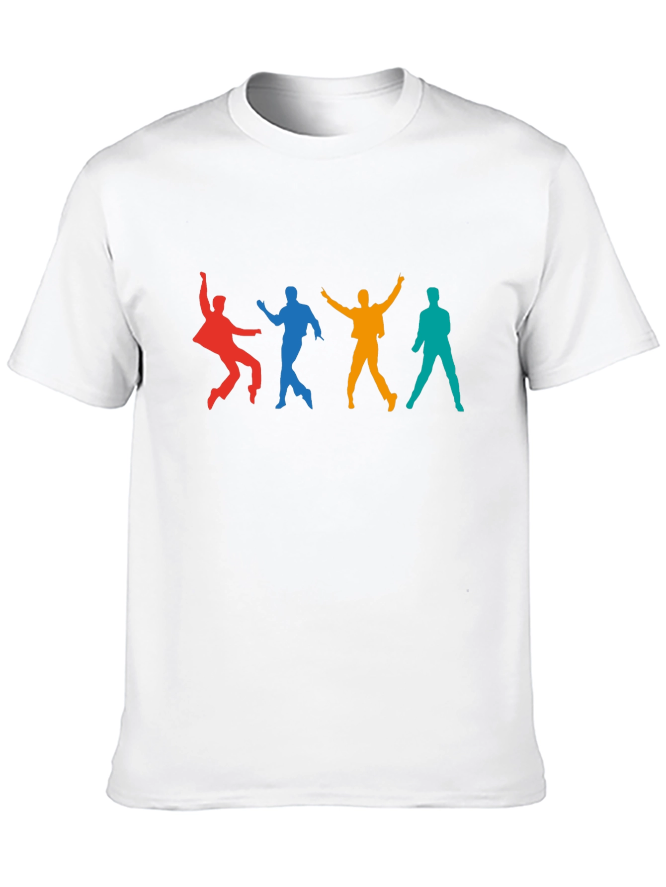 Retro Dance Silhouette Graphic Tee - Black