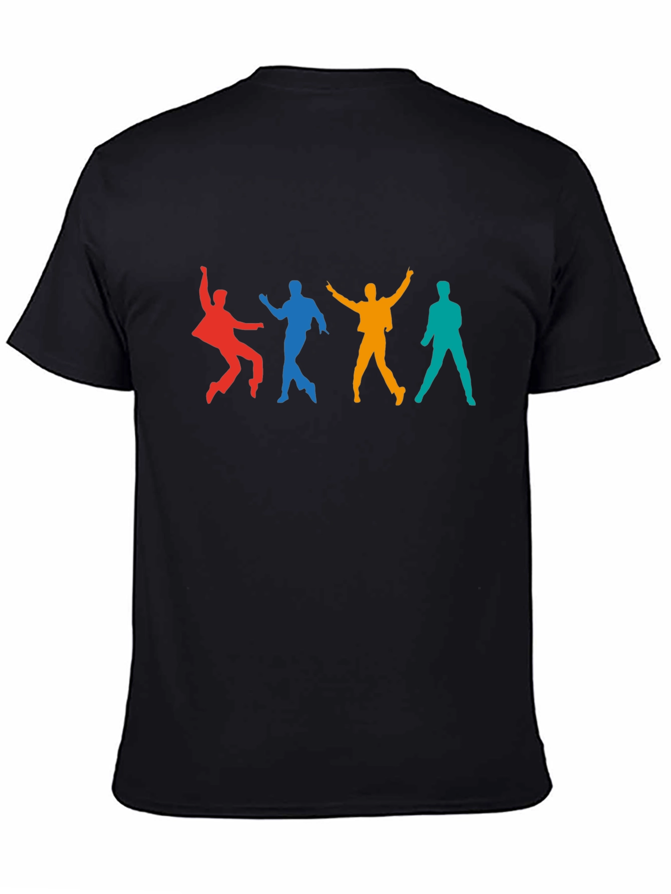Retro Dance Silhouette Graphic Tee - Black