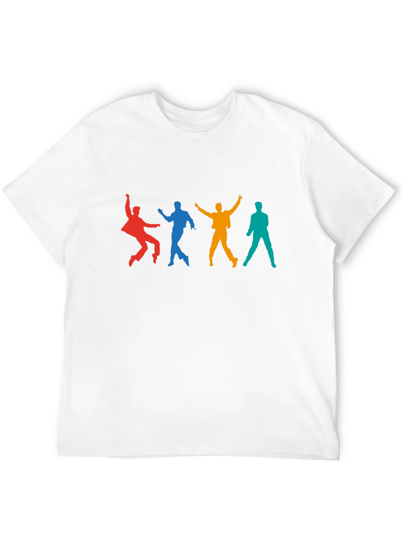 Retro Dance Silhouette Graphic Tee - Black