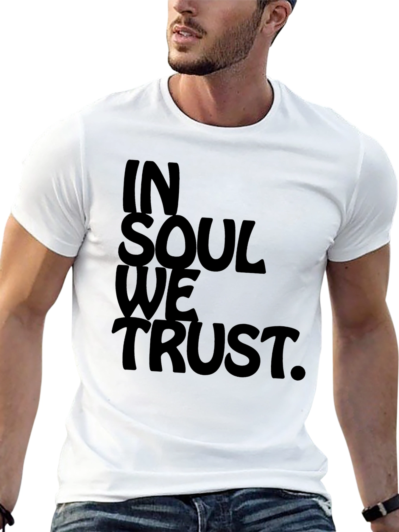 In Soul We Trust Black Graphic Tee