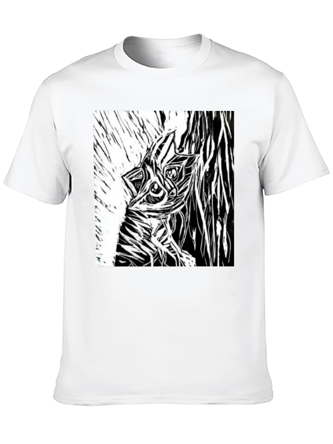 Abstract Creature Graphic Black T-Shirt