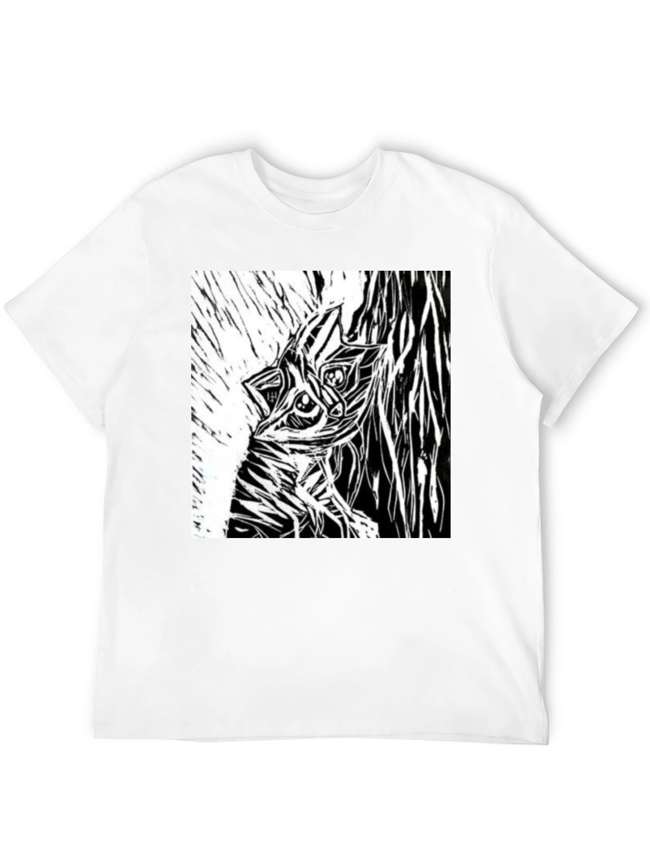 Abstract Creature Graphic Black T-Shirt