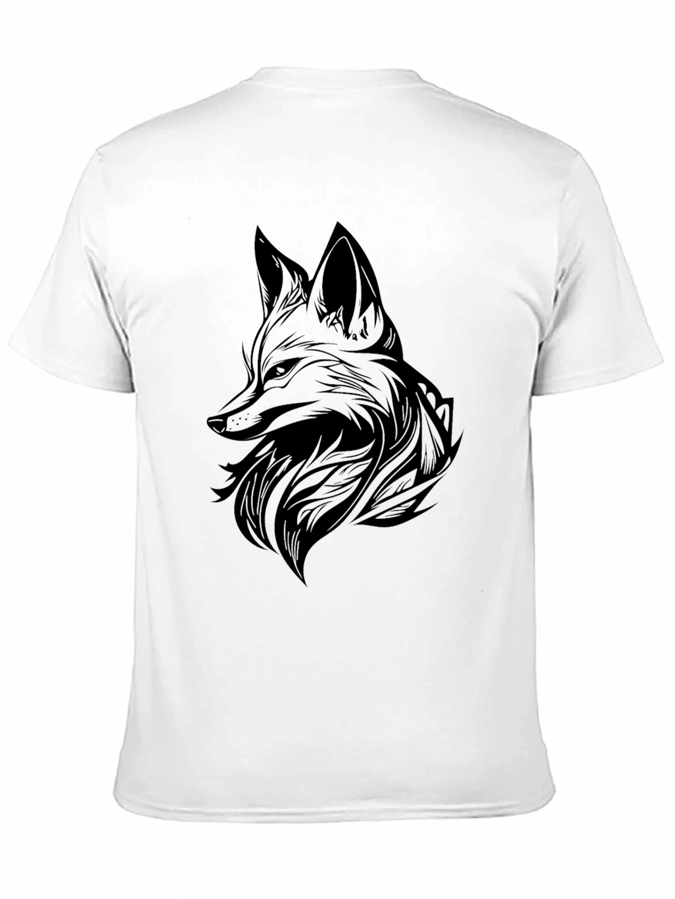 Black Fox Graphic Tee - Mens Stylish Print T-Shirt