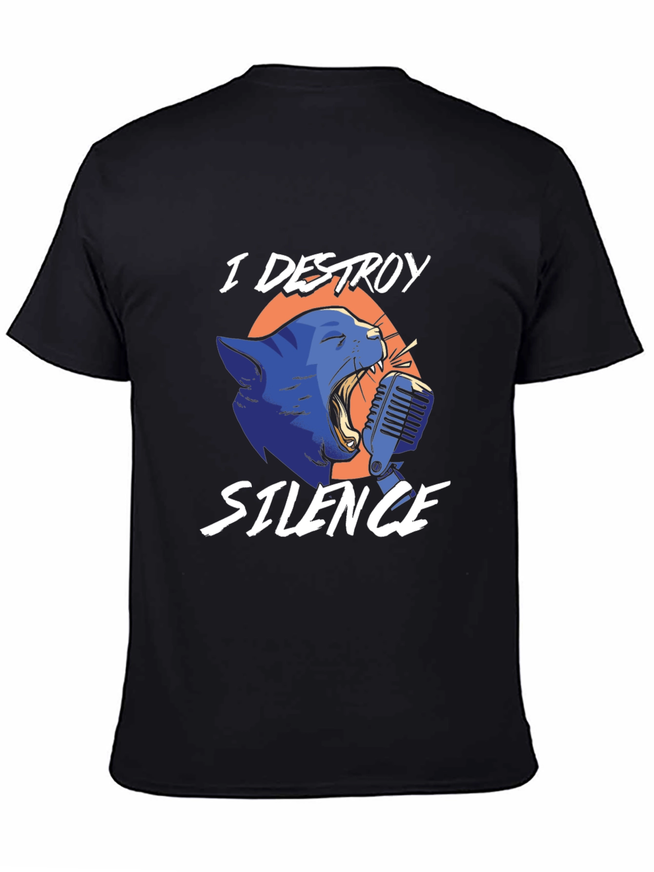 I Destroy Silence Cat T-Shirt