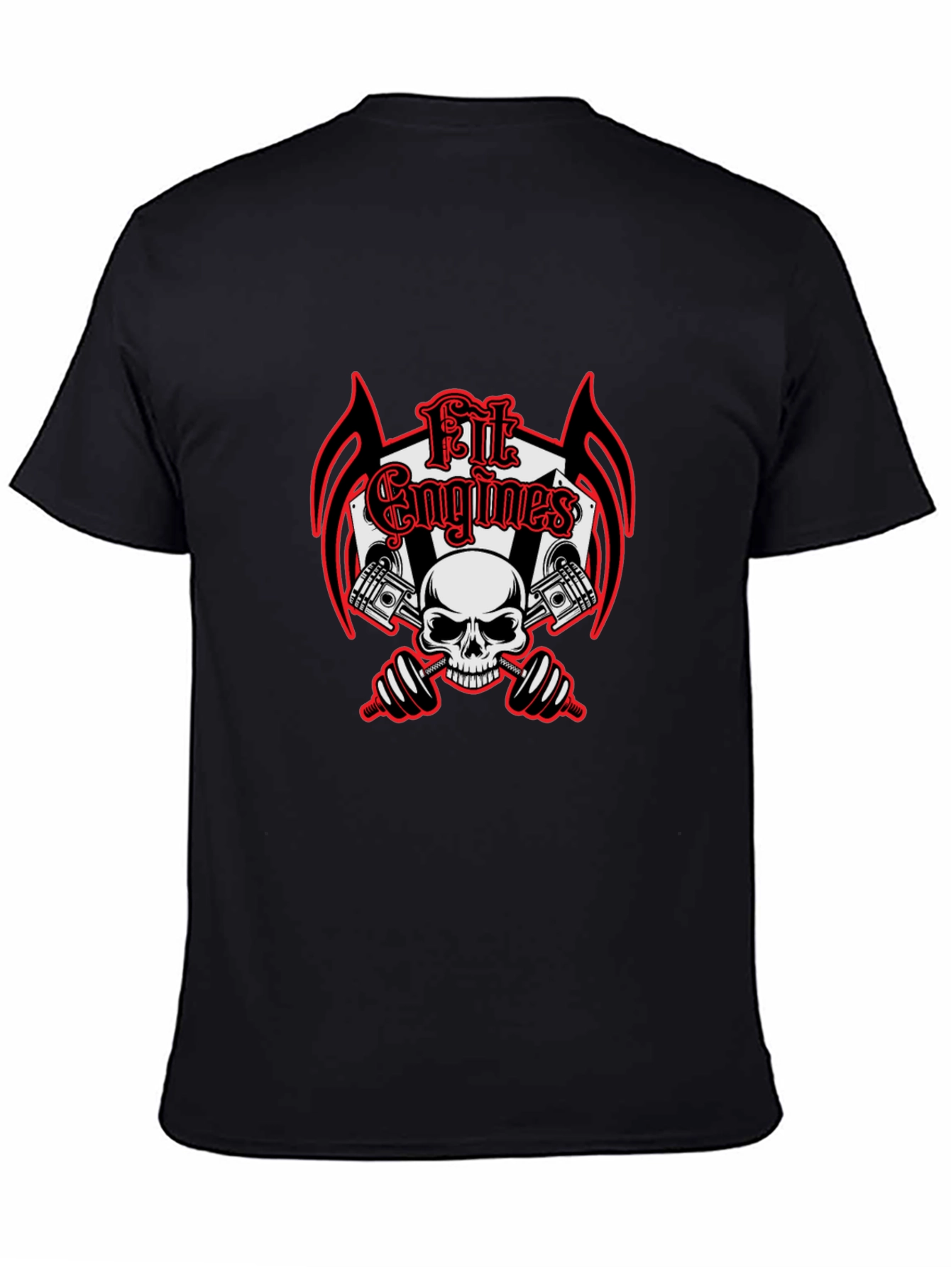 Fit Engines Skull & Dumbbells Graphic T-Shirt