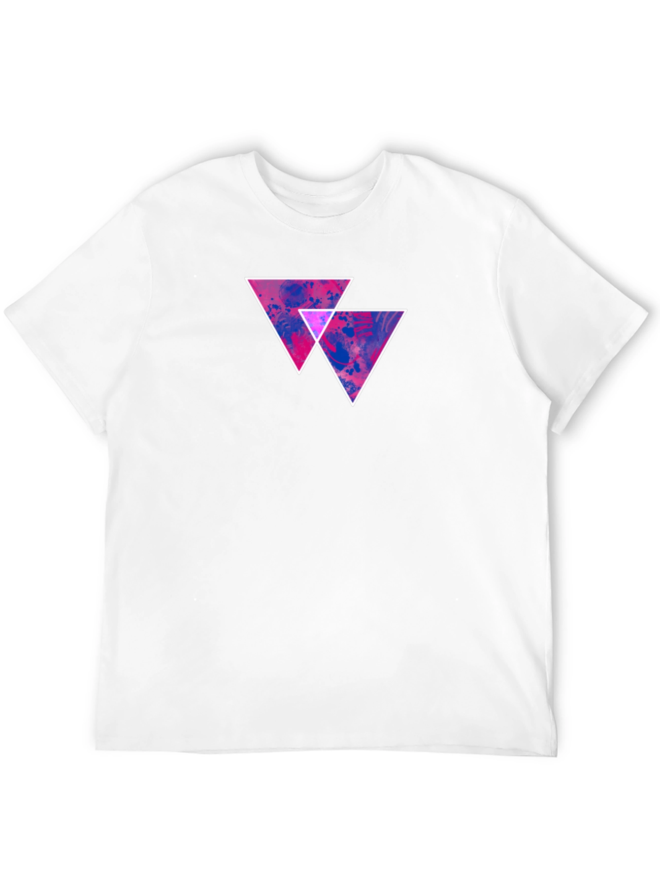 Abstract Triangle Graphic Tee - Black