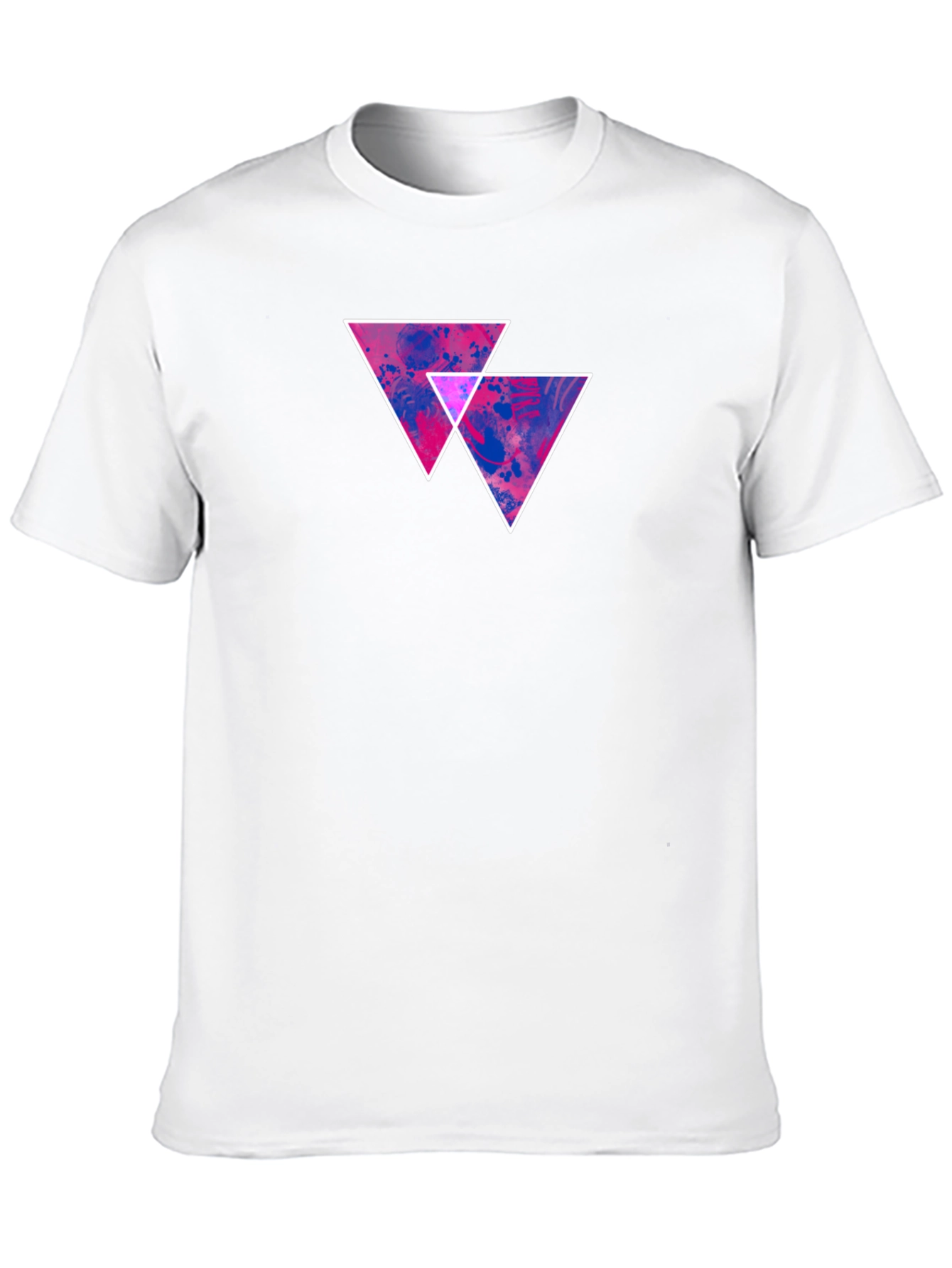 Abstract Triangle Graphic Tee - Black