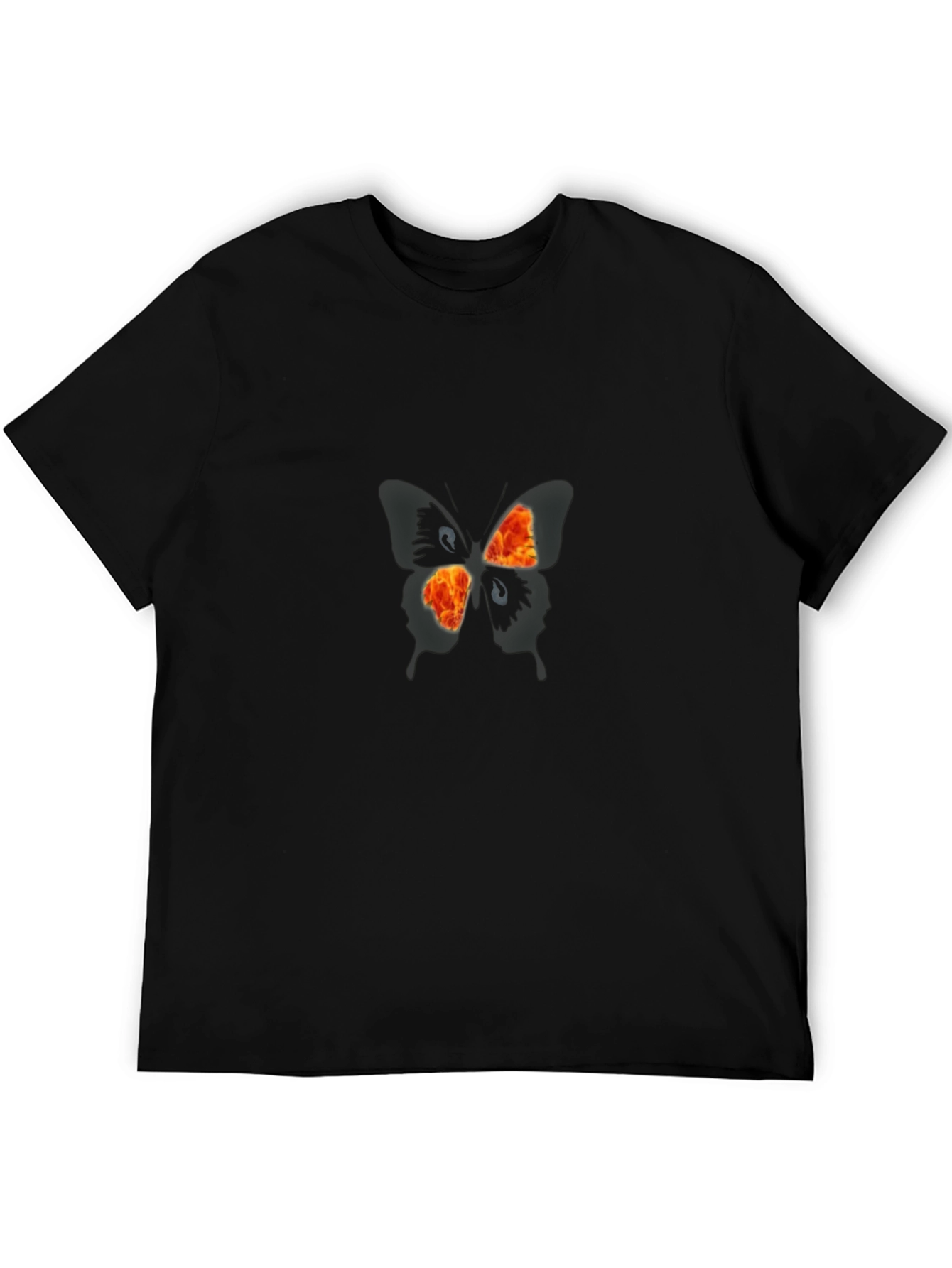 Mens Black Graphic Tee - Firefly Design