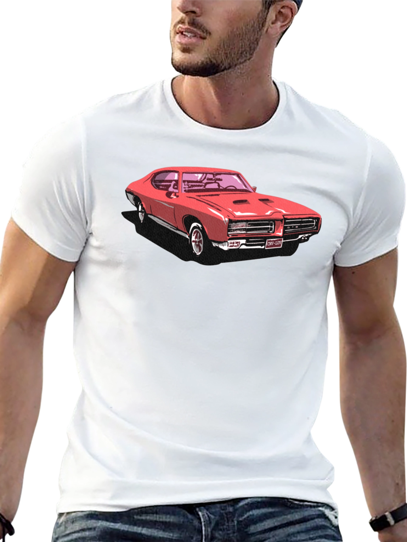 Classic Red Car Graphic T-Shirt - Retro Cool!