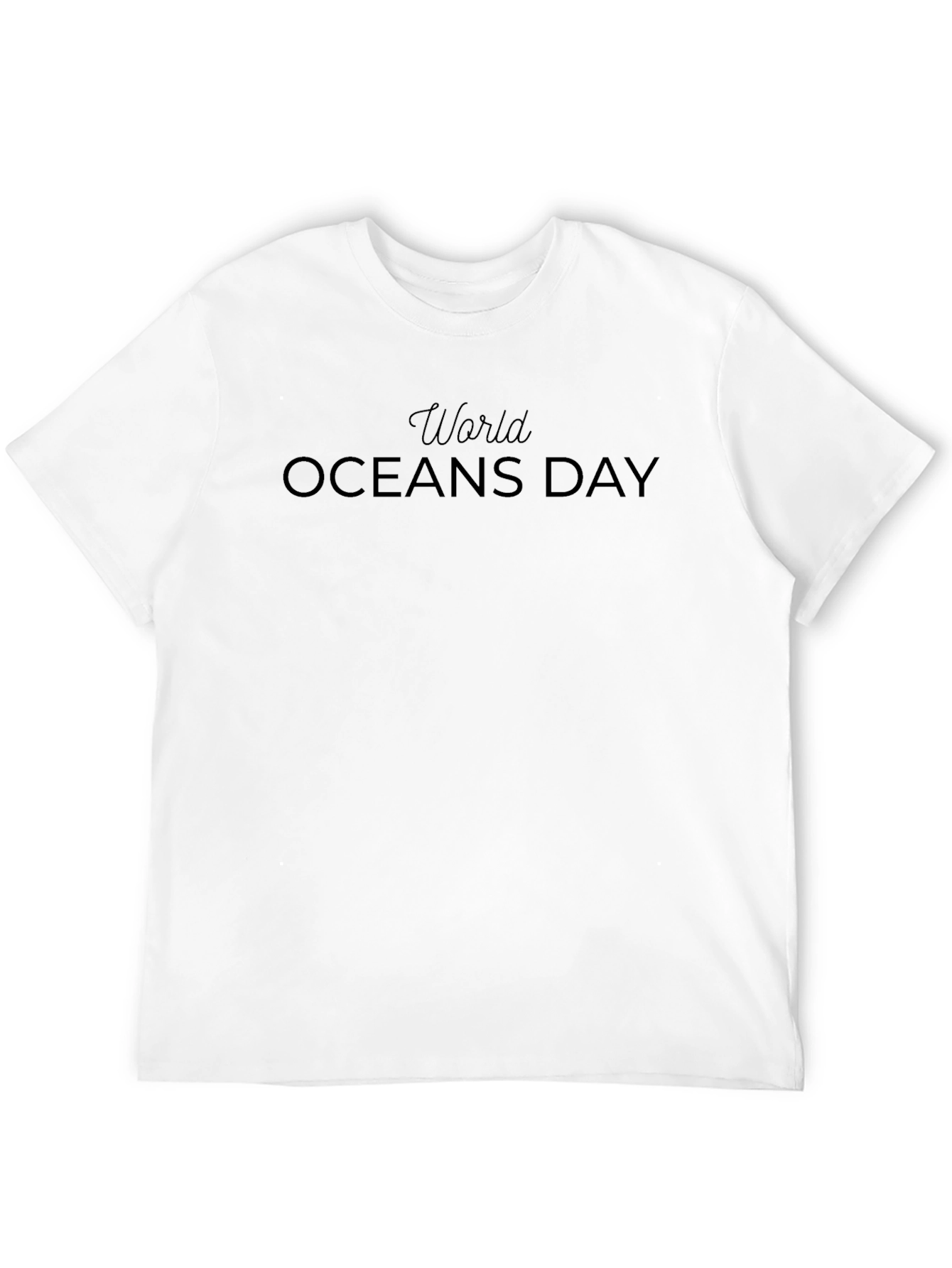 World Oceans Day Black T-Shirt