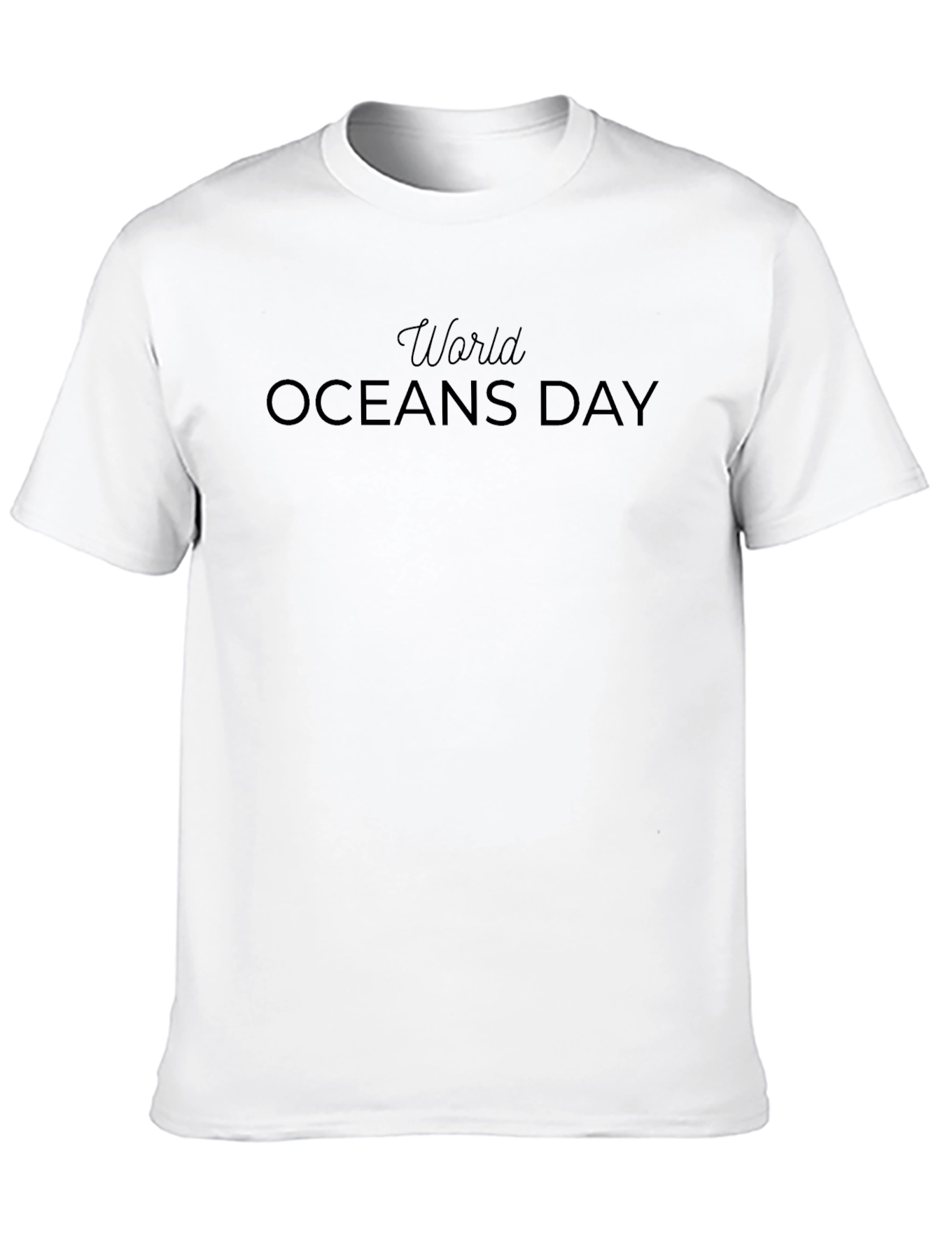 World Oceans Day Black T-Shirt