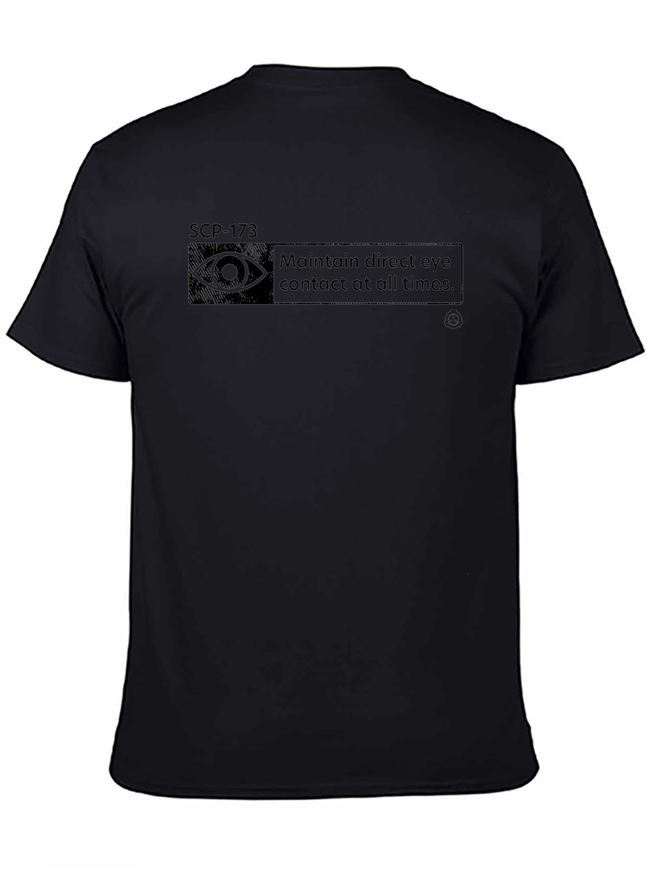SCP-173 Eye Contact Warning T-Shirt - Foundation Containment Apparel