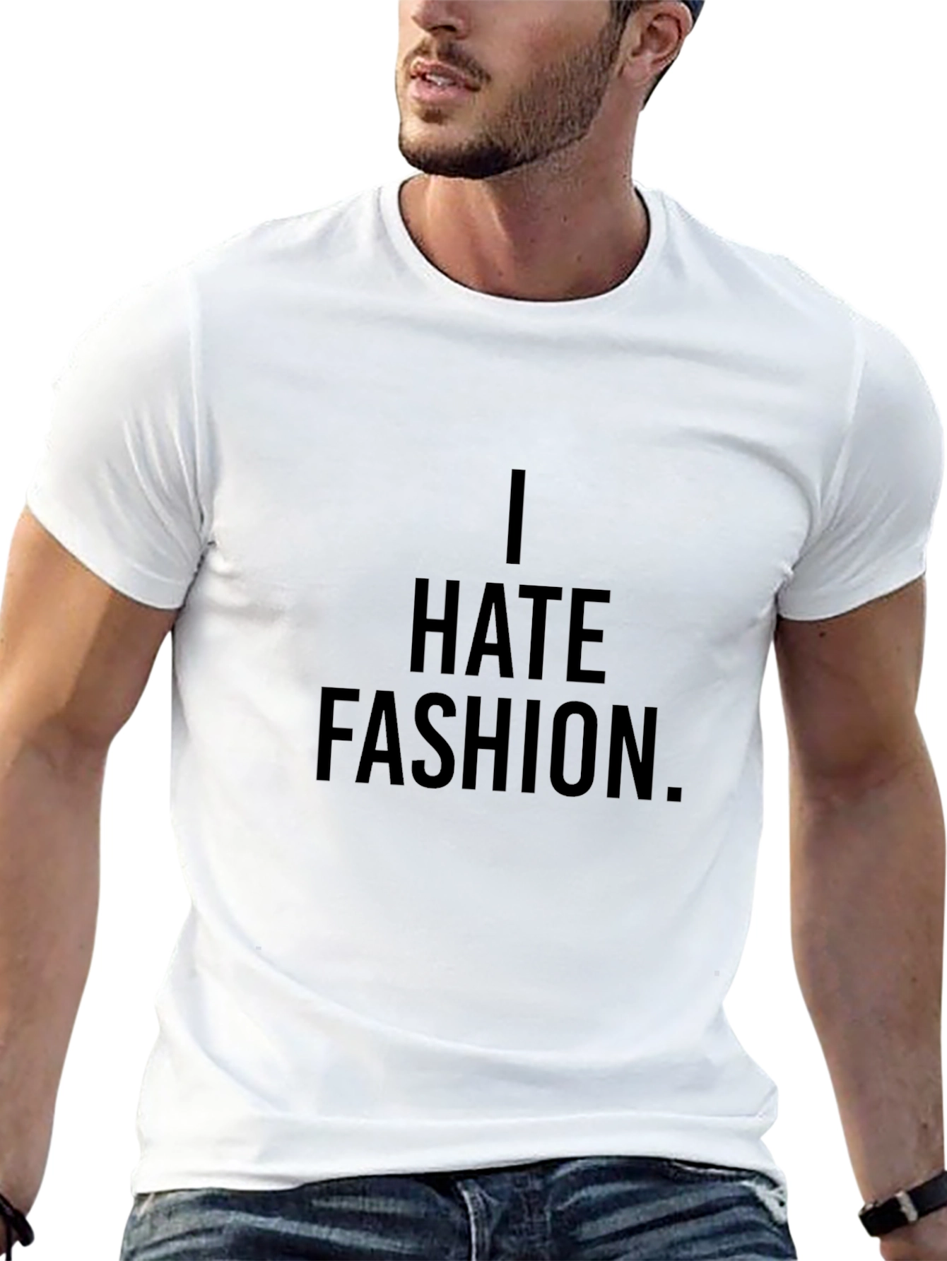 I Hate Fashion T-Shirt - Black Cotton Graphic Tee