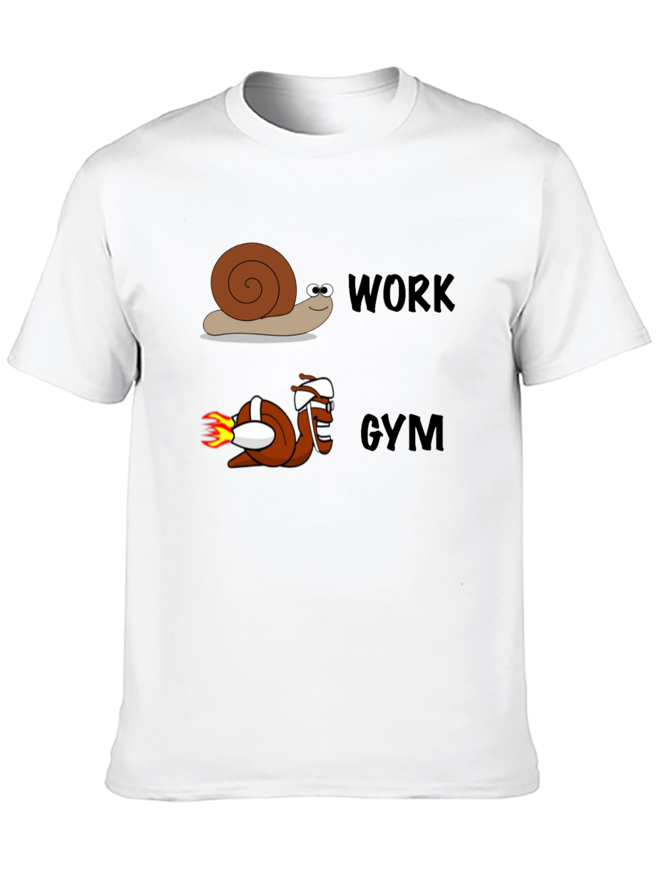 Work Gym Snail Tee Funny Workout Shirt