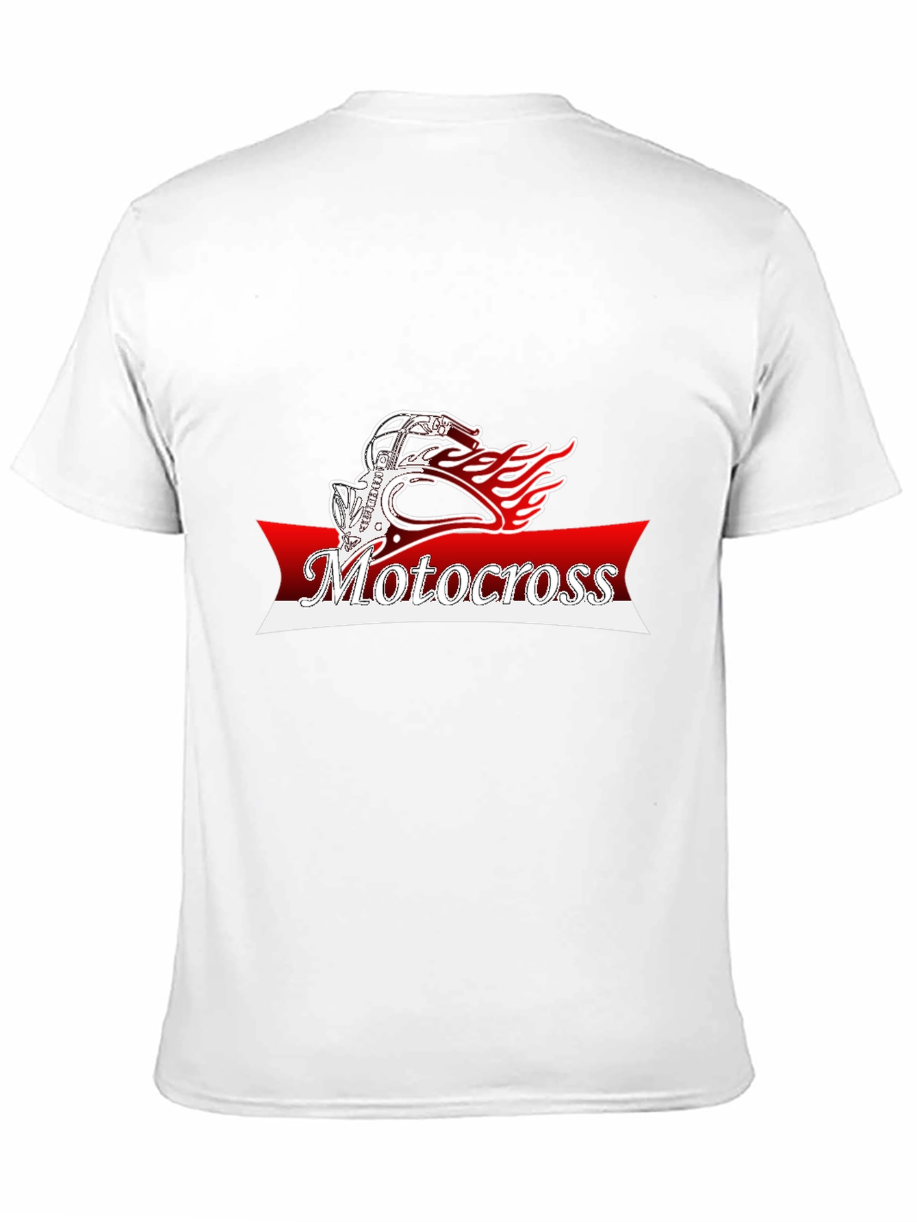 Motocross Helmet Flames Graphic T-Shirt - Black
