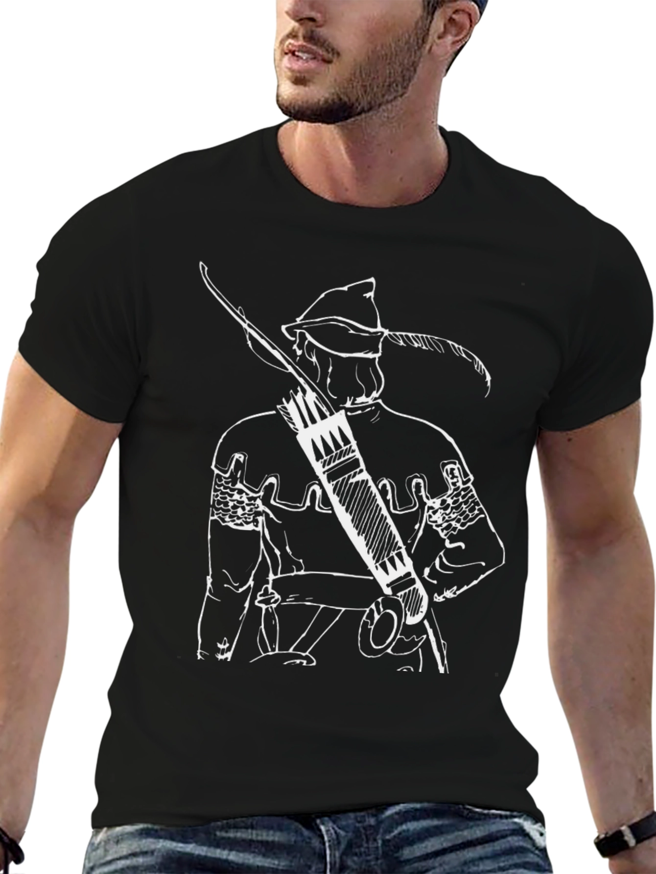 Archer Sketch Graphic Tee - Classic Style