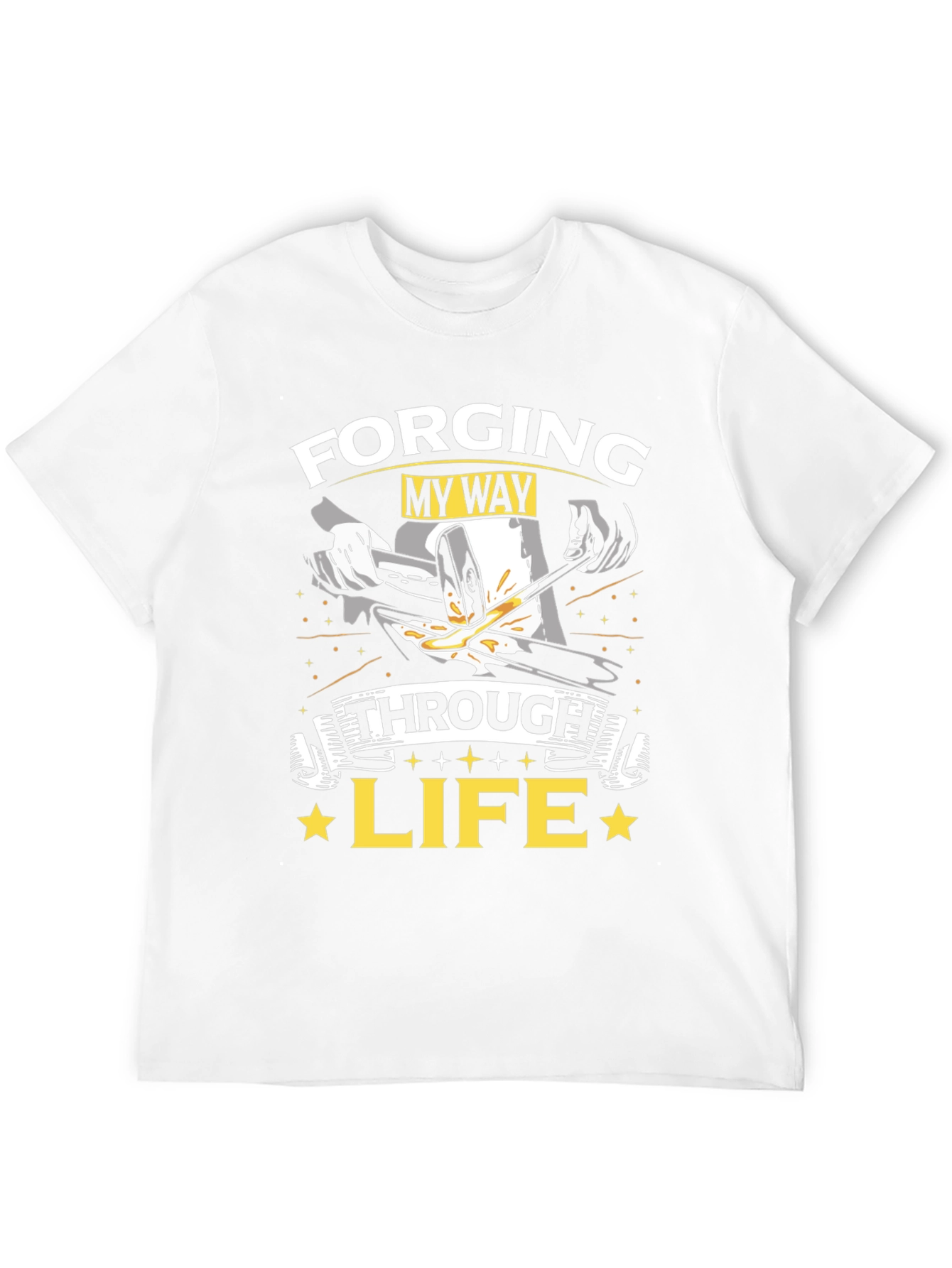 Forging My Way Through Life Black T-Shirt