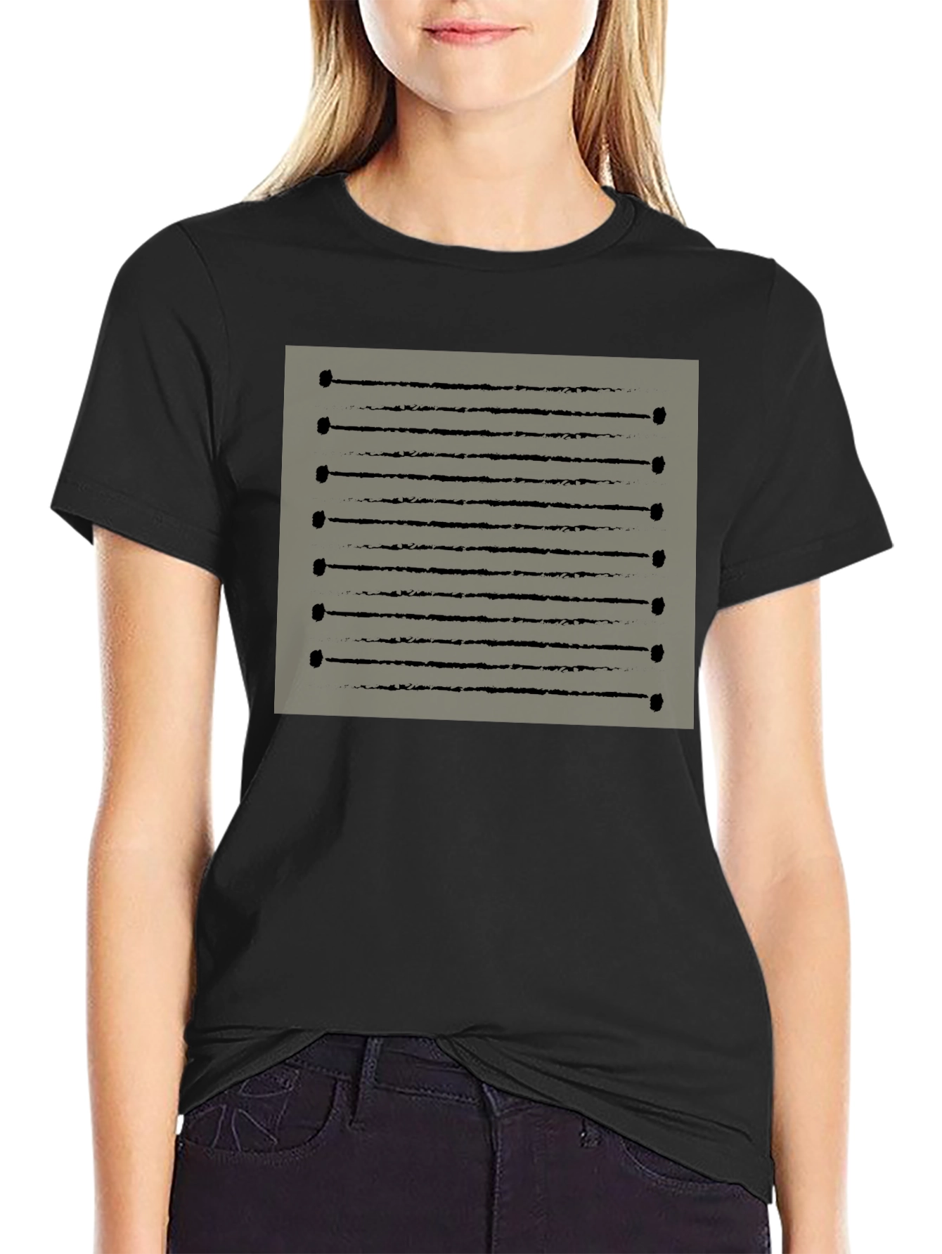 Abstract Line Art Graphic Tee - Modern Casual Shirt