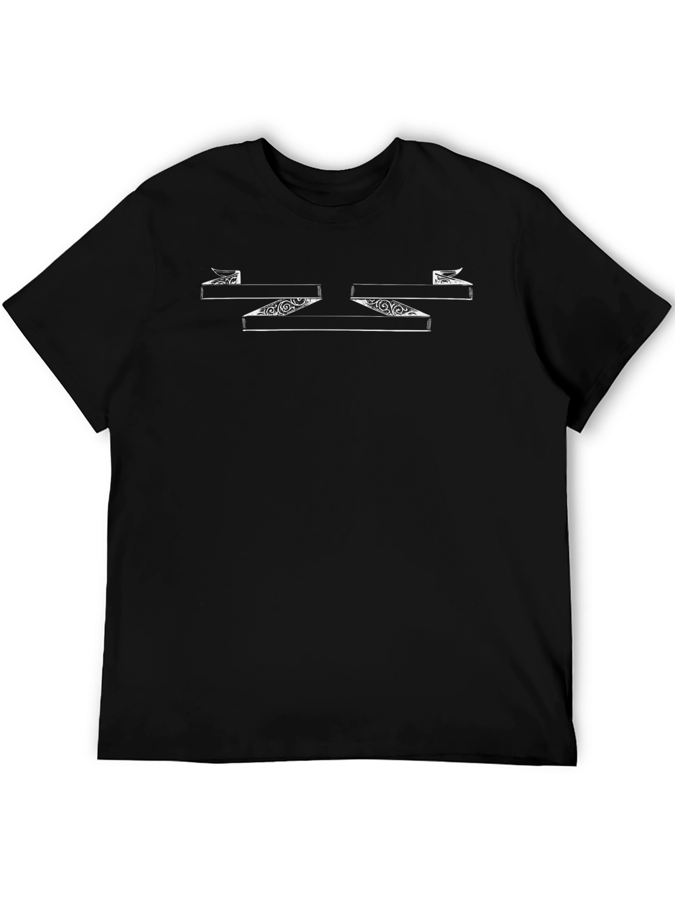 Abstract Design Black T-Shirt