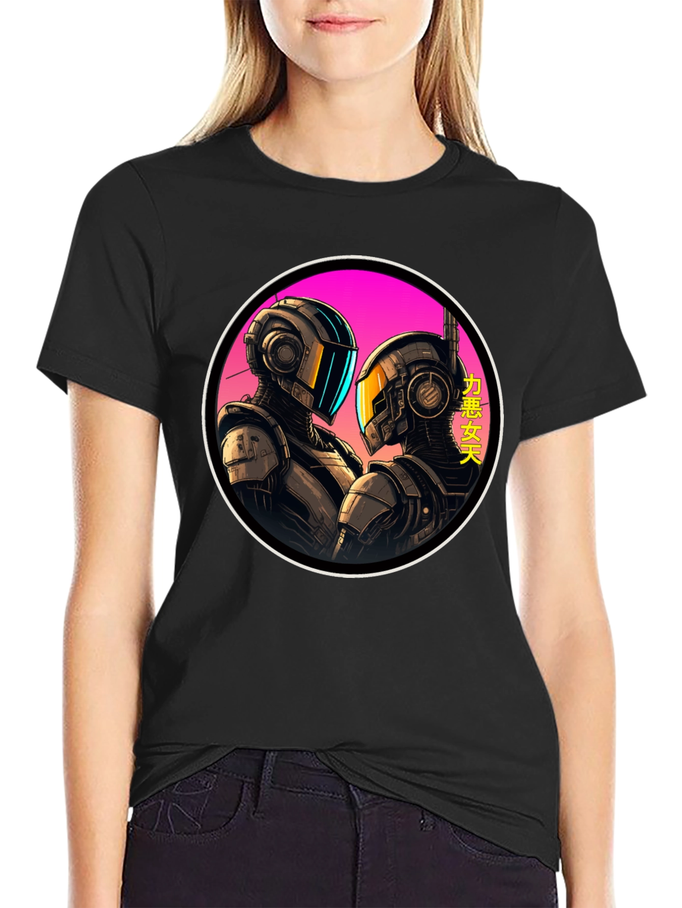 Cyberpunk Robots T-Shirt - Sci-Fi Graphic Tee