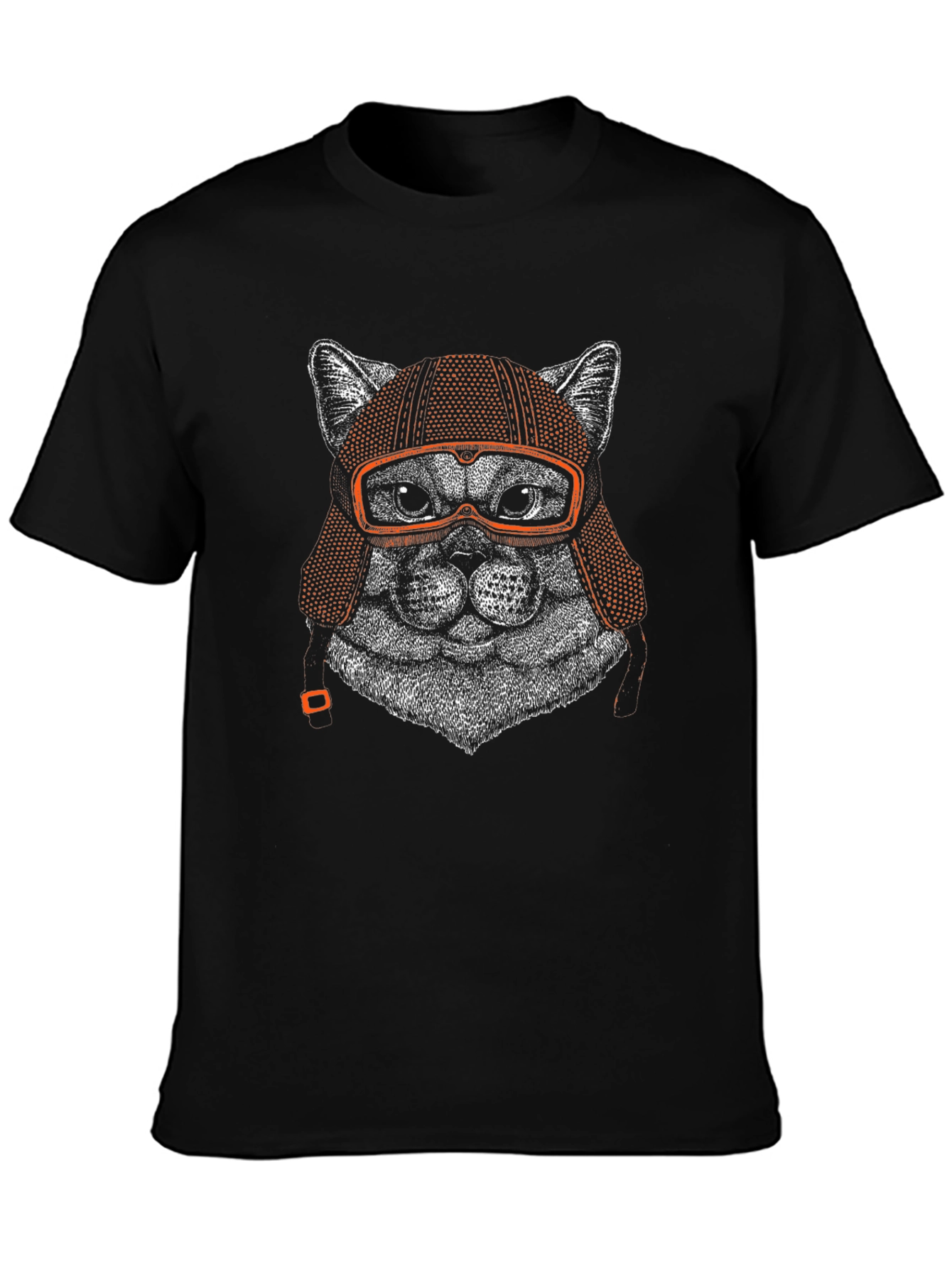 Cool Cat Aviator Graphic Black T-Shirt