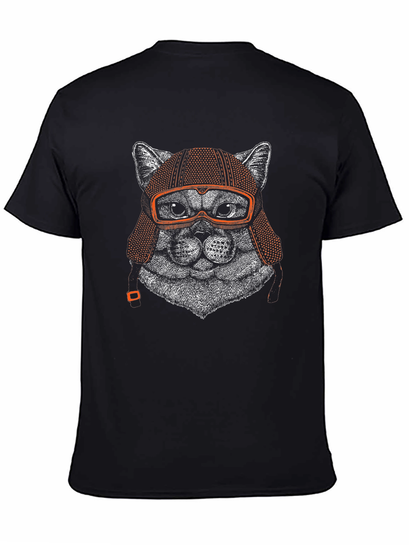 Cool Cat Aviator Graphic Black T-Shirt