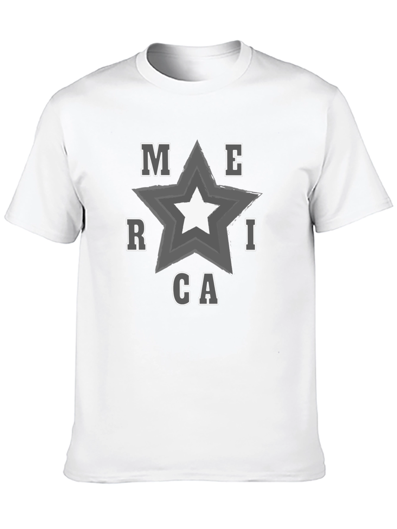 America Star Graphic Print Black T-Shirt