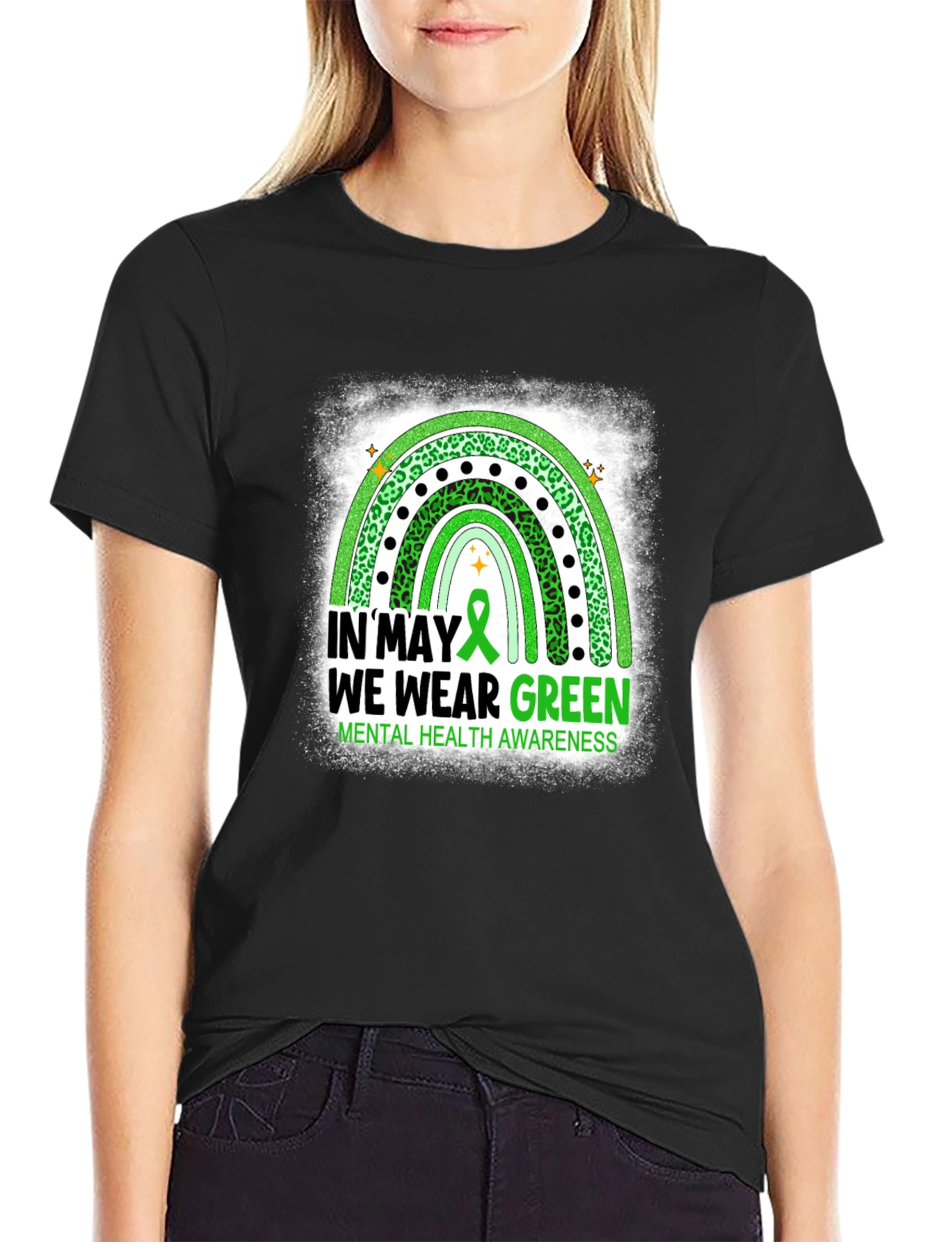 In May We Wear Green Mental Health Awareness T-Shirt