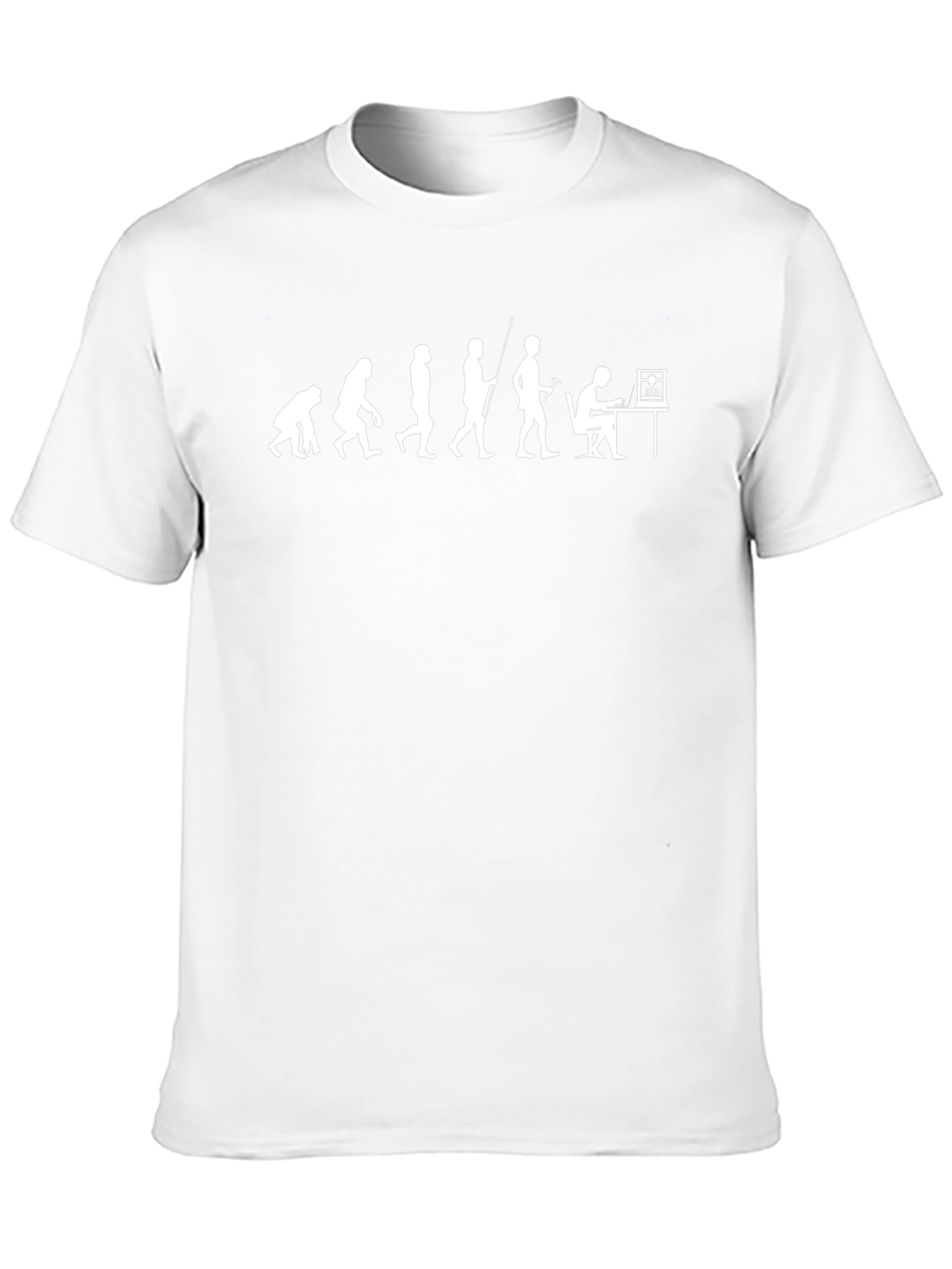 Evolution of 3D Printing Black T-Shirt