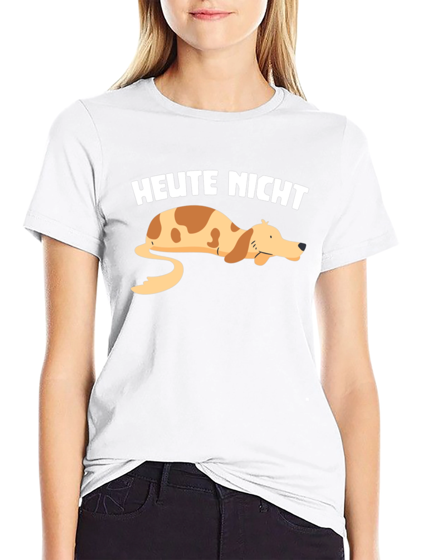 Heute Nicht Lazy Dog Graphic T-Shirt