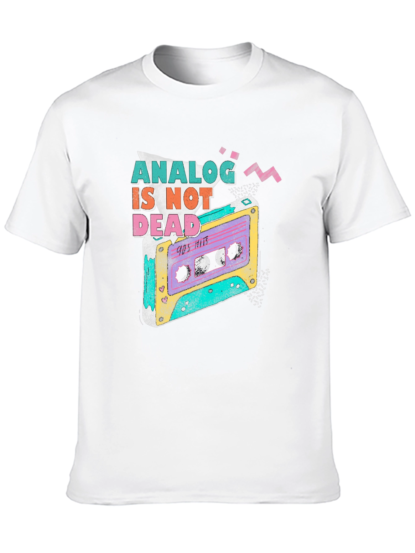 Retro 90s Analog is Not Dead Cassette T-Shirt
