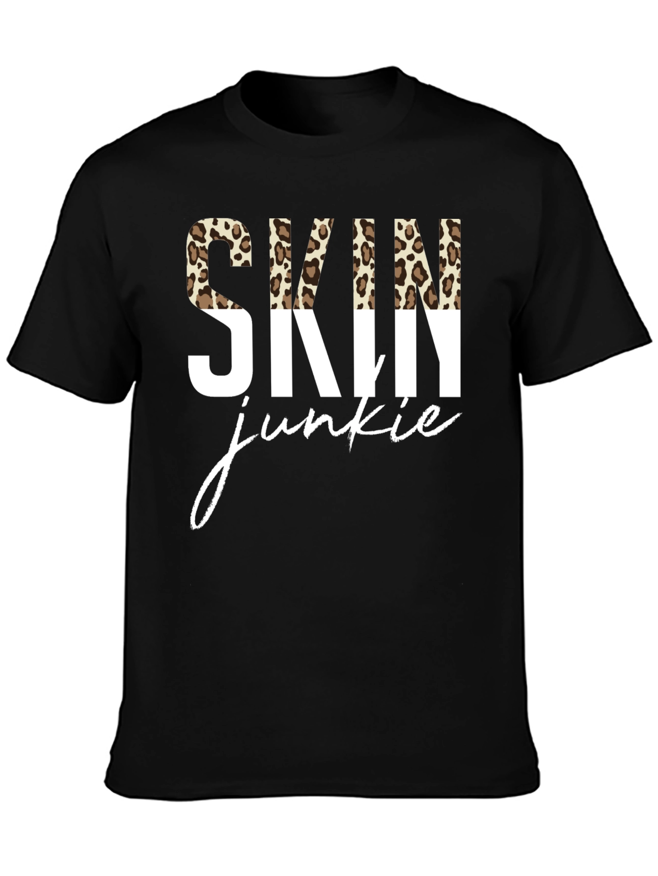 Skin Junkie Leopard Print Graphic Tee