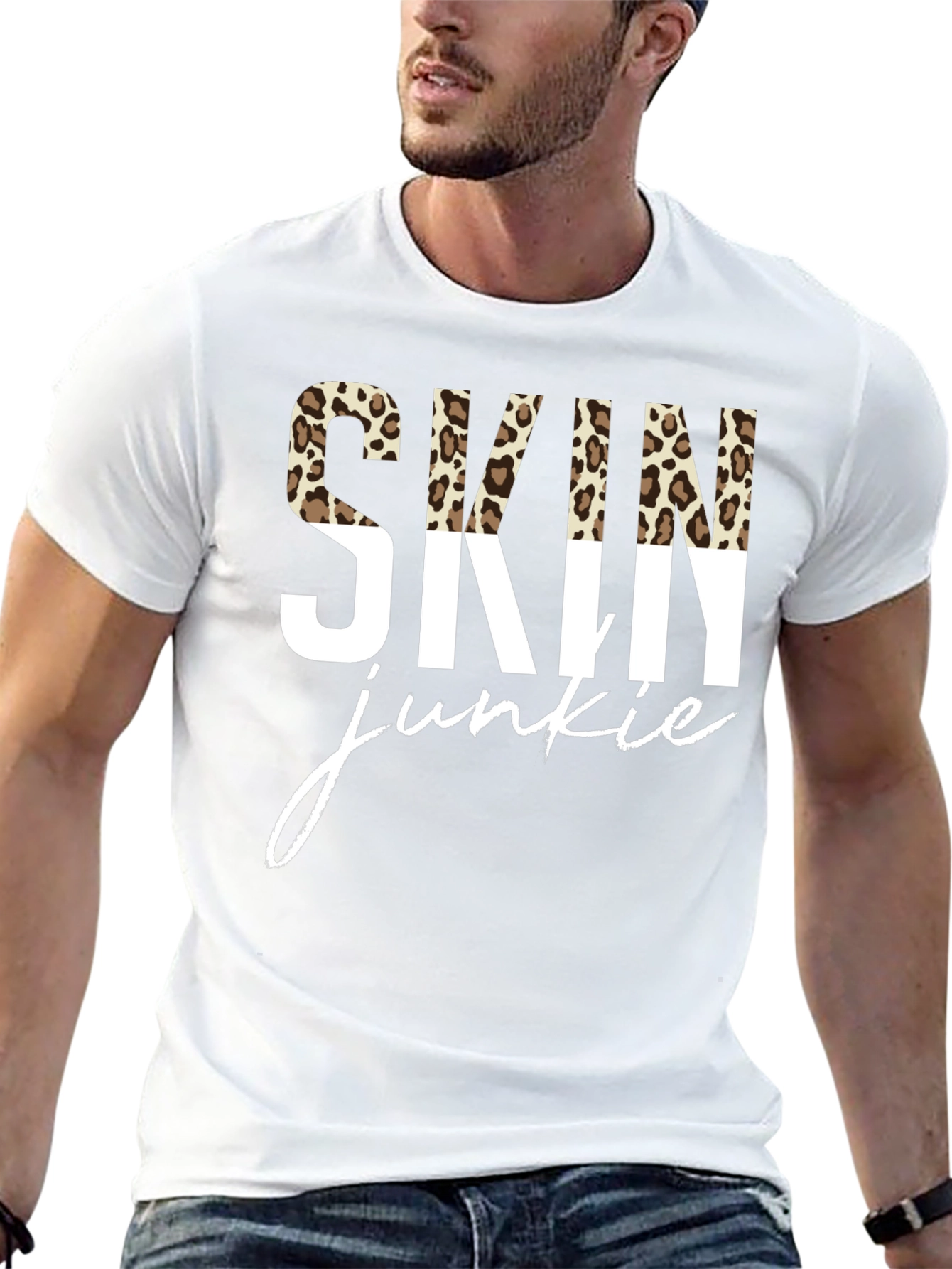 Skin Junkie Leopard Print Graphic Tee