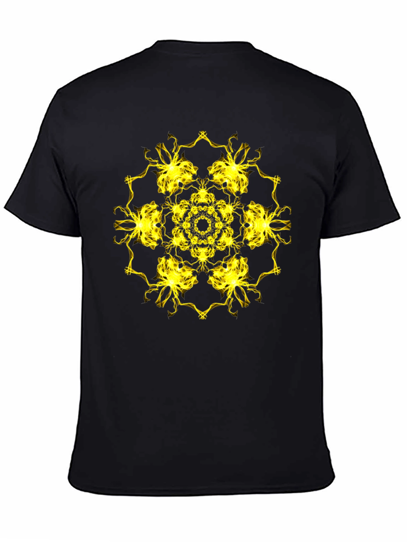 Electric Mandala Graphic Black T-Shirt