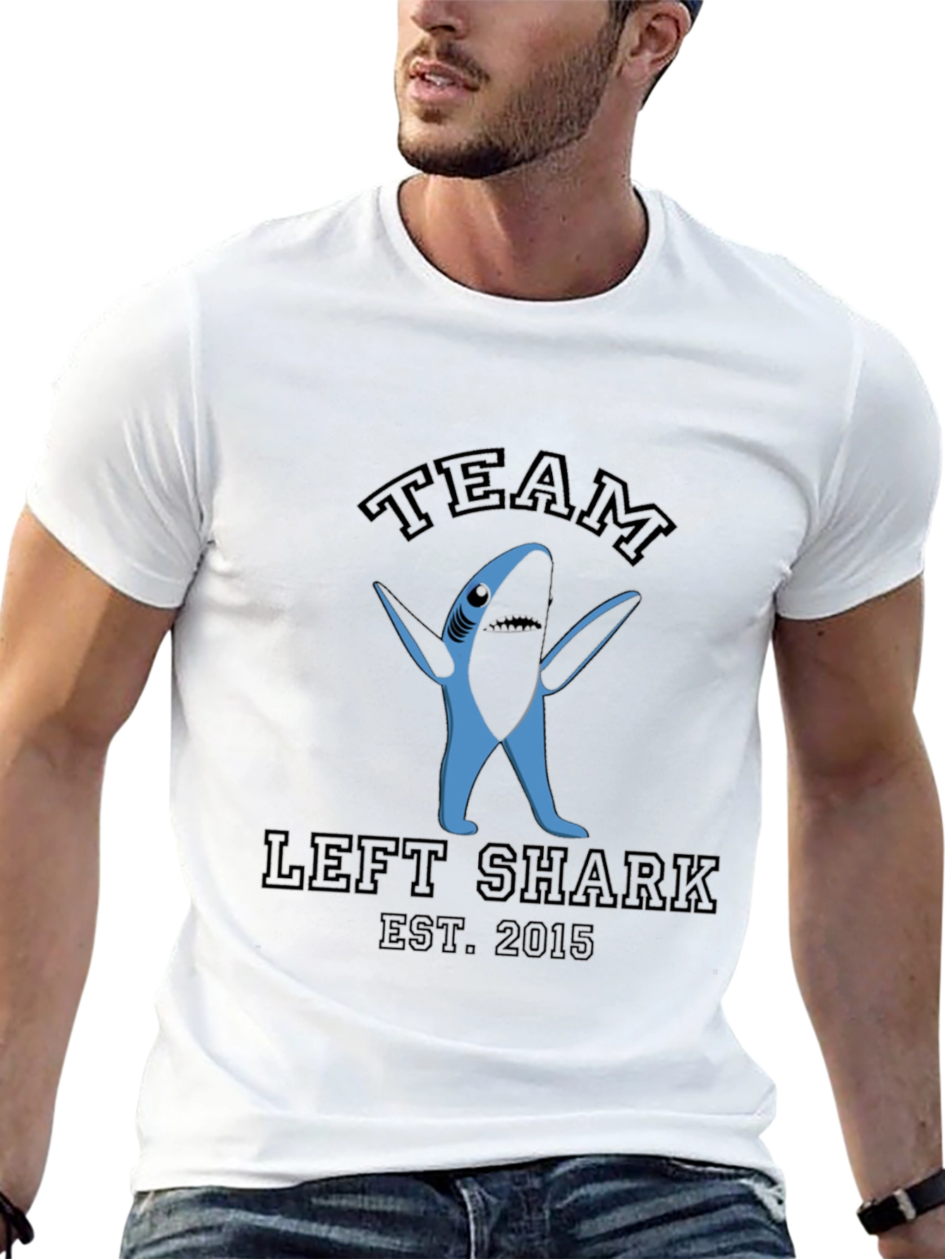 Team Left Shark Est. 2015 Black Graphic T-Shirt