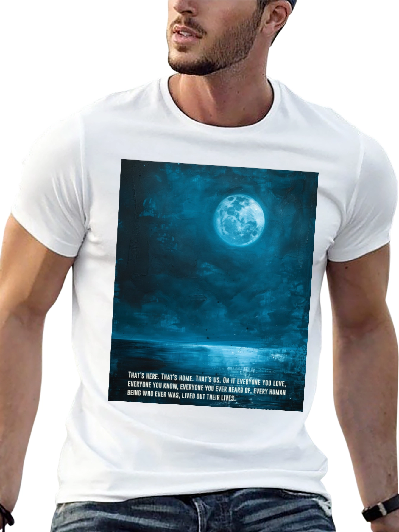 Lunar Landscape Graphic Tee - Black