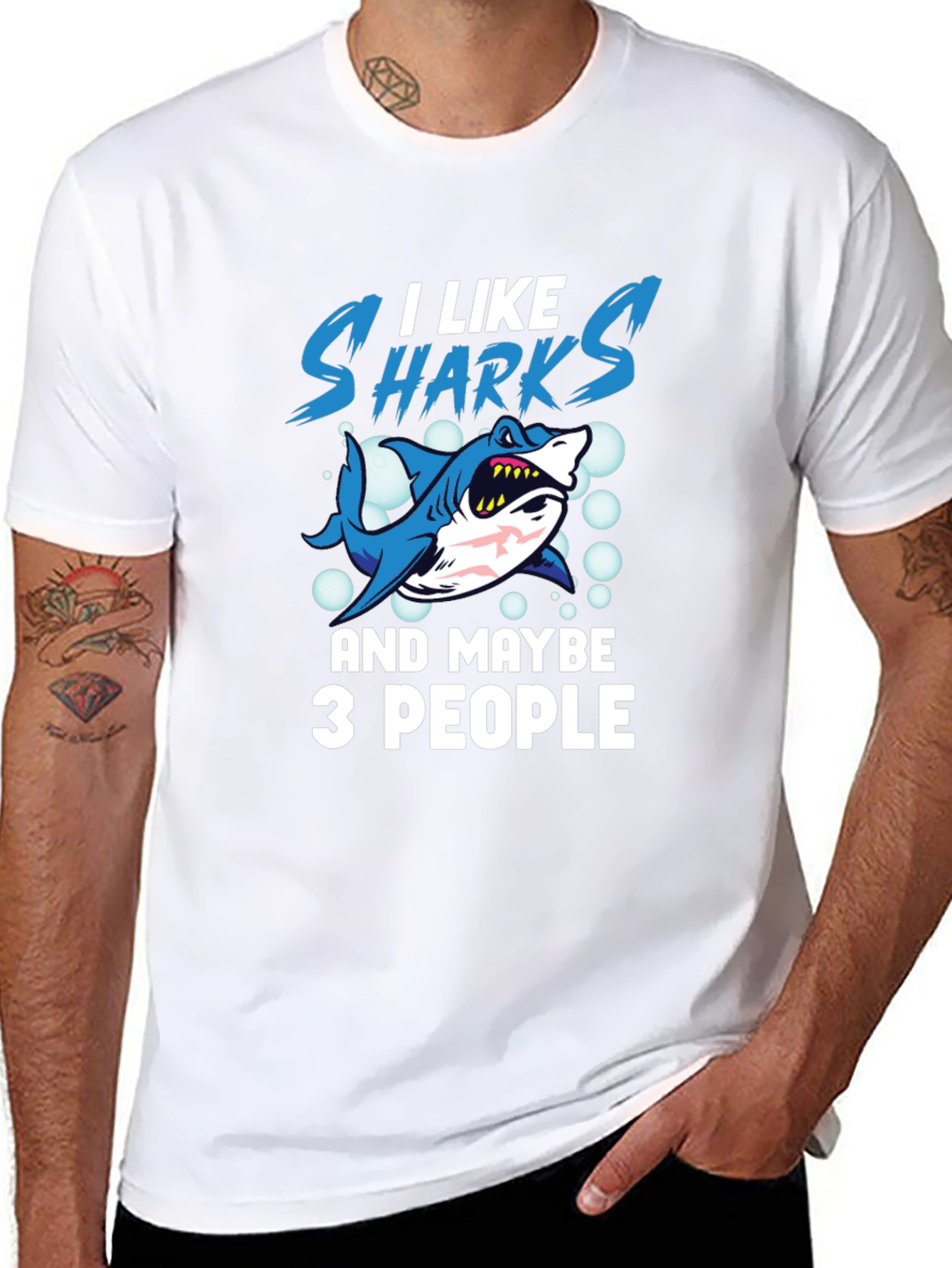 I Like Sharks and Maybe 3 People T-Shirt