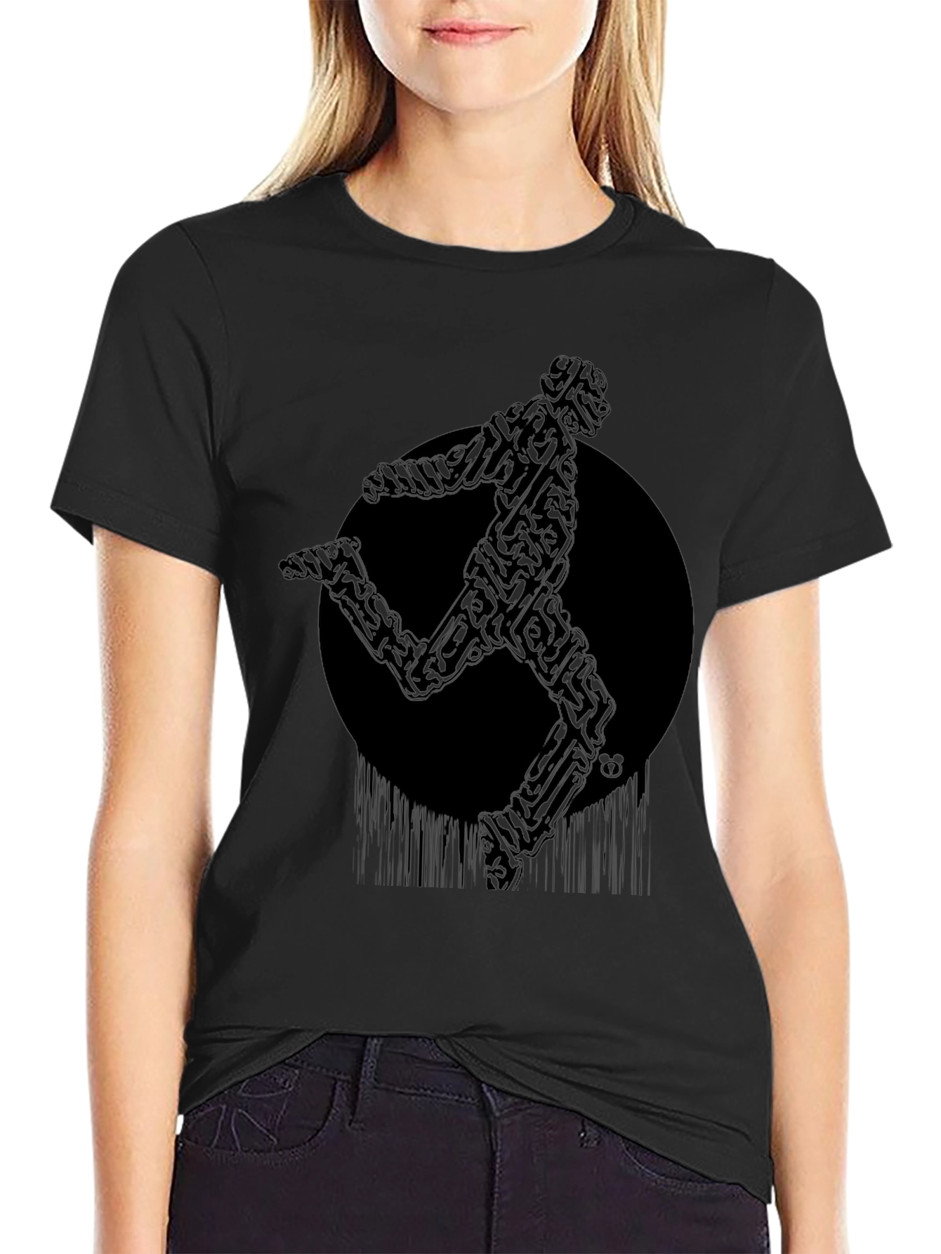 Abstract Runner Graphic T-Shirt