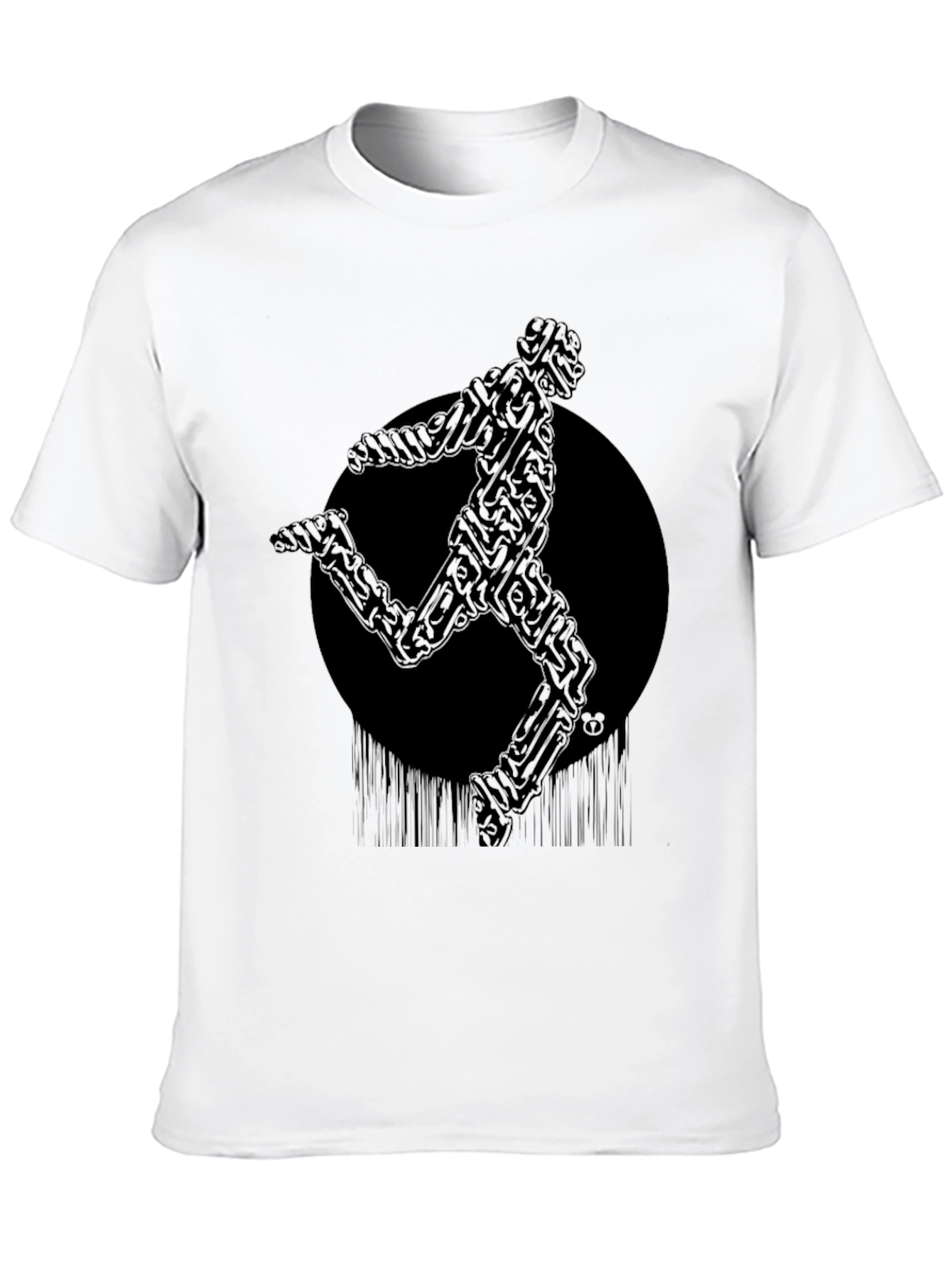 Abstract Runner Graphic T-Shirt