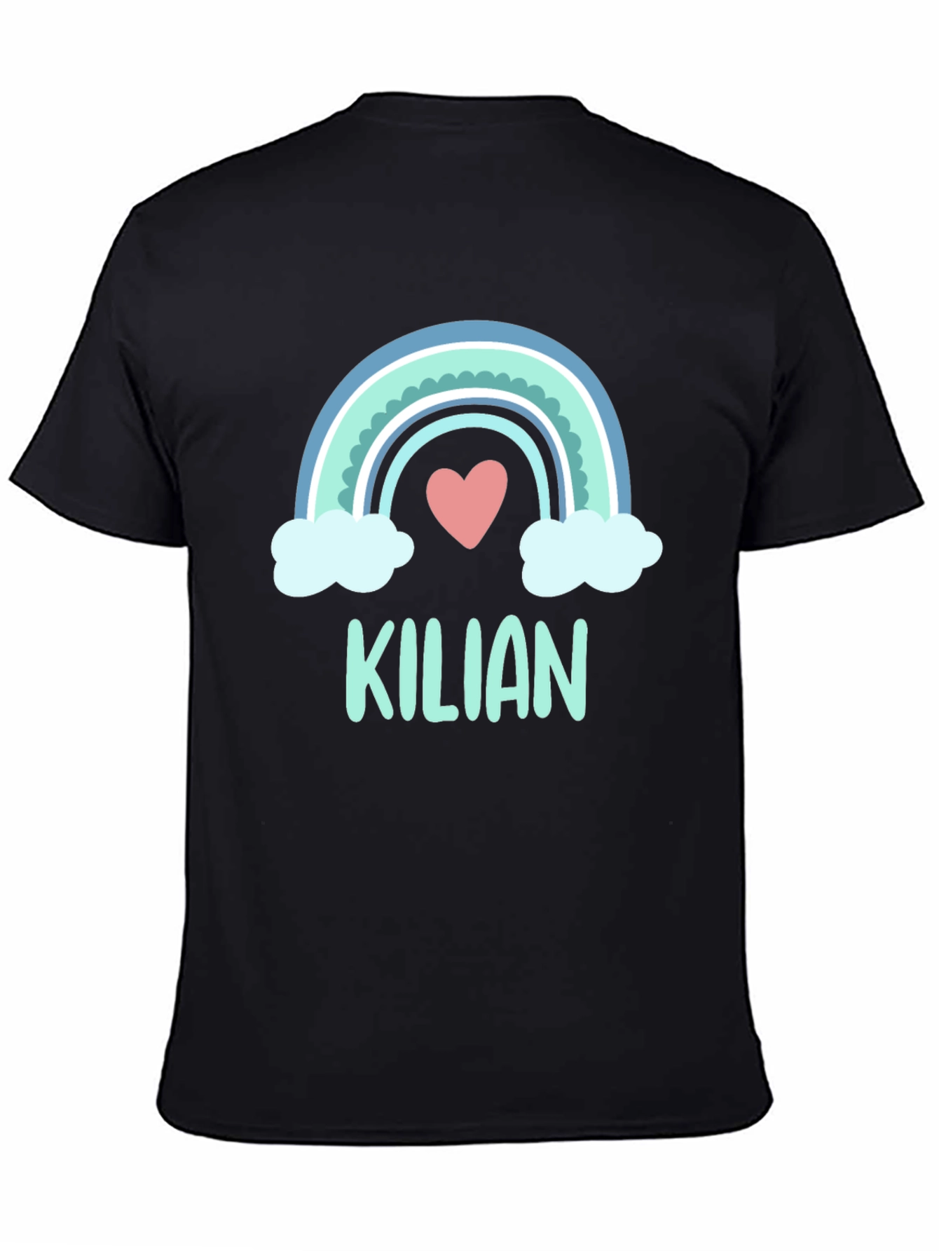 Kilian Rainbow Heart Personalized Kids T-Shirt