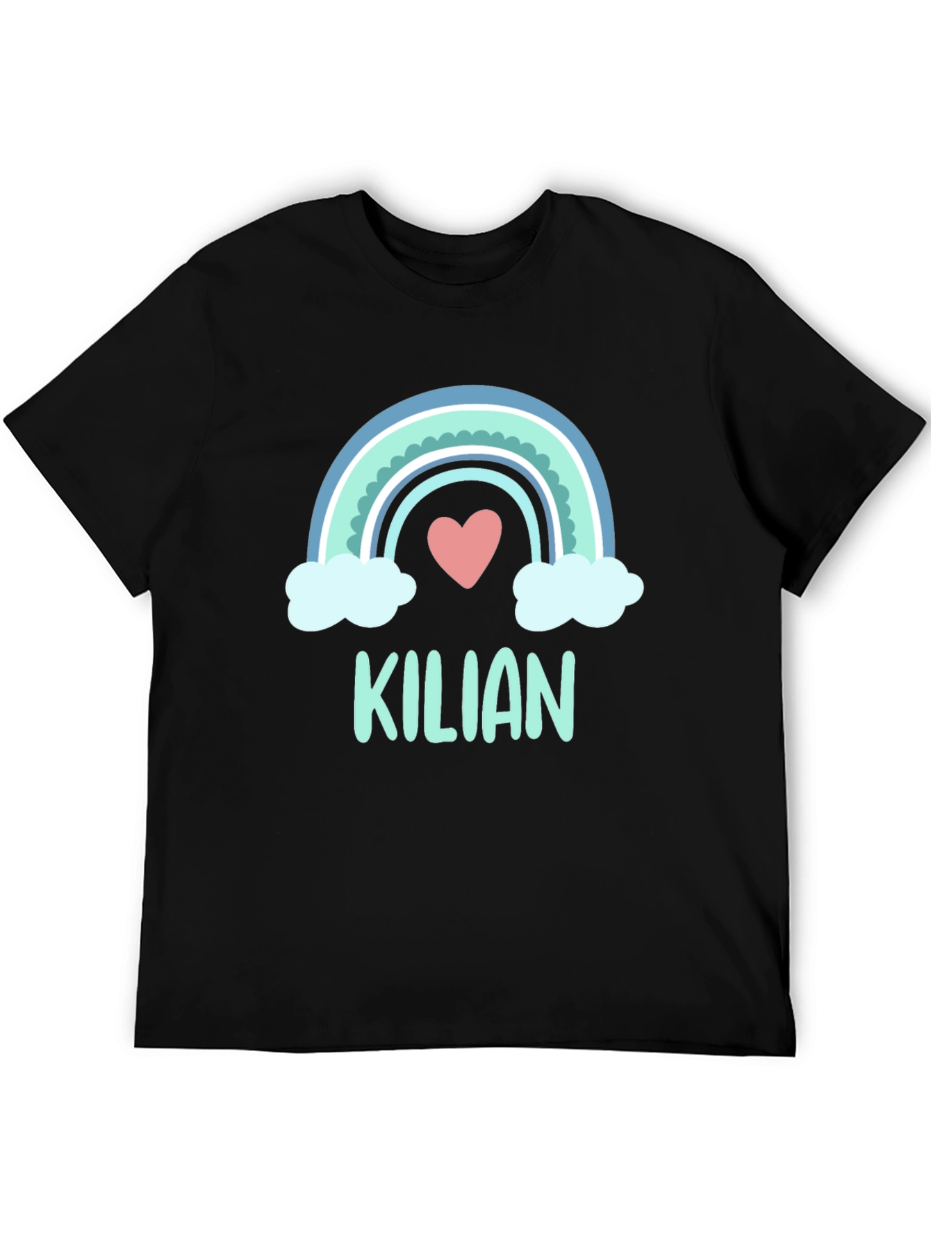 Kilian Rainbow Heart Personalized Kids T-Shirt