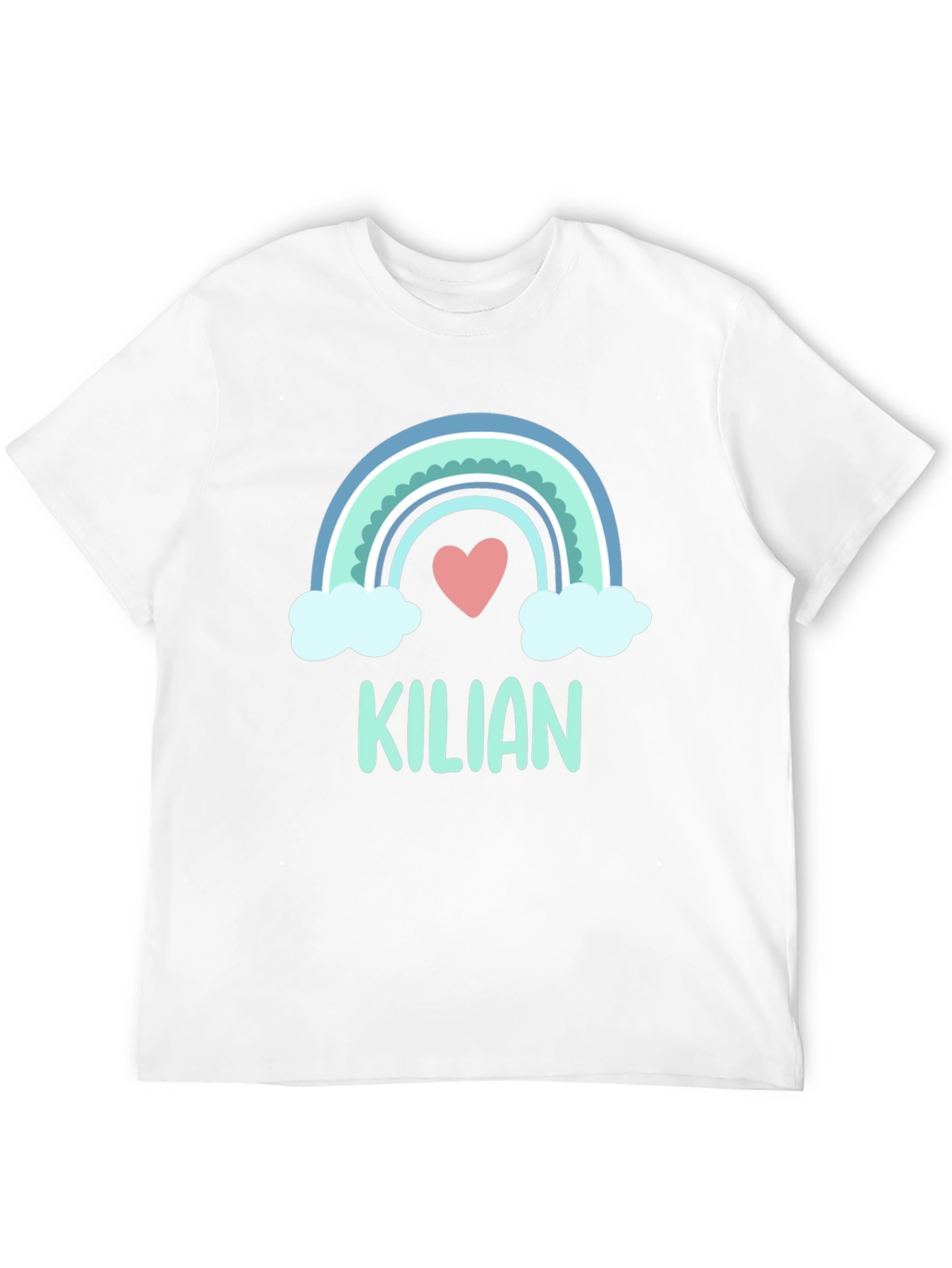Kilian Rainbow Heart Personalized Kids T-Shirt