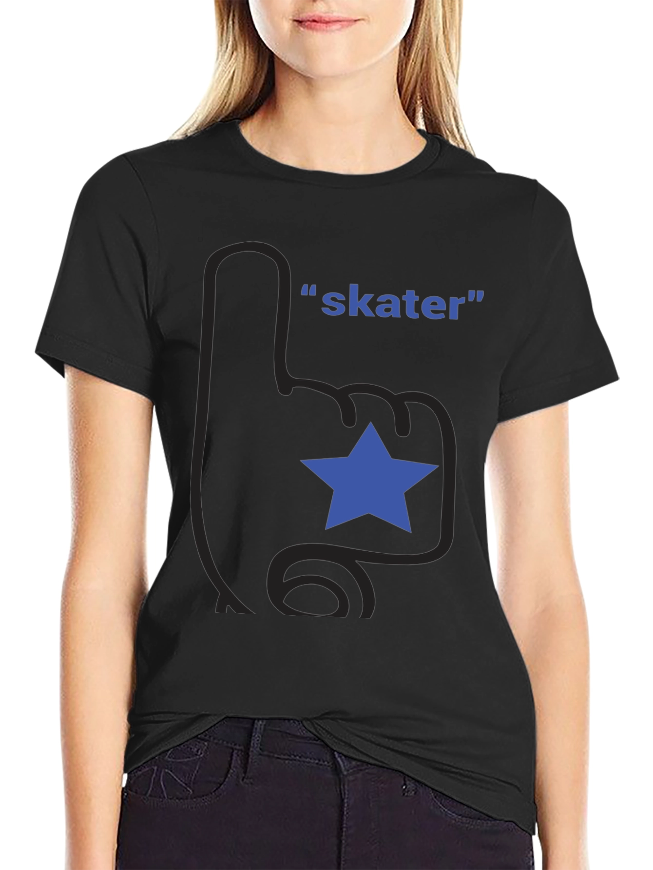 Skater Star Black T-Shirt