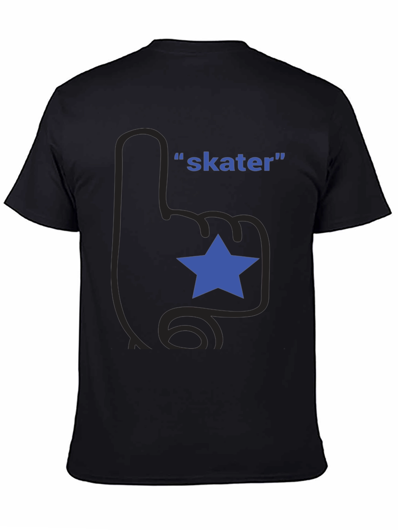 Skater Star Black T-Shirt